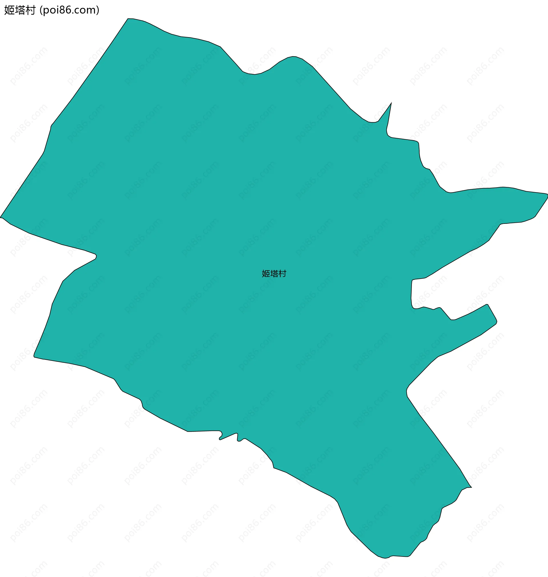 姬塔村边界地图