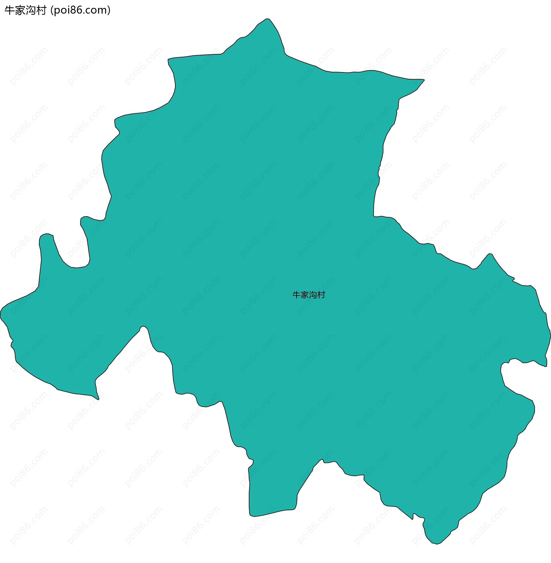 牛家沟村边界地图