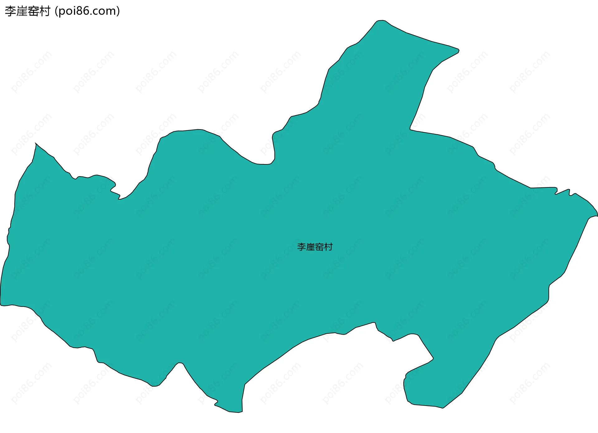 李崖窑村边界地图