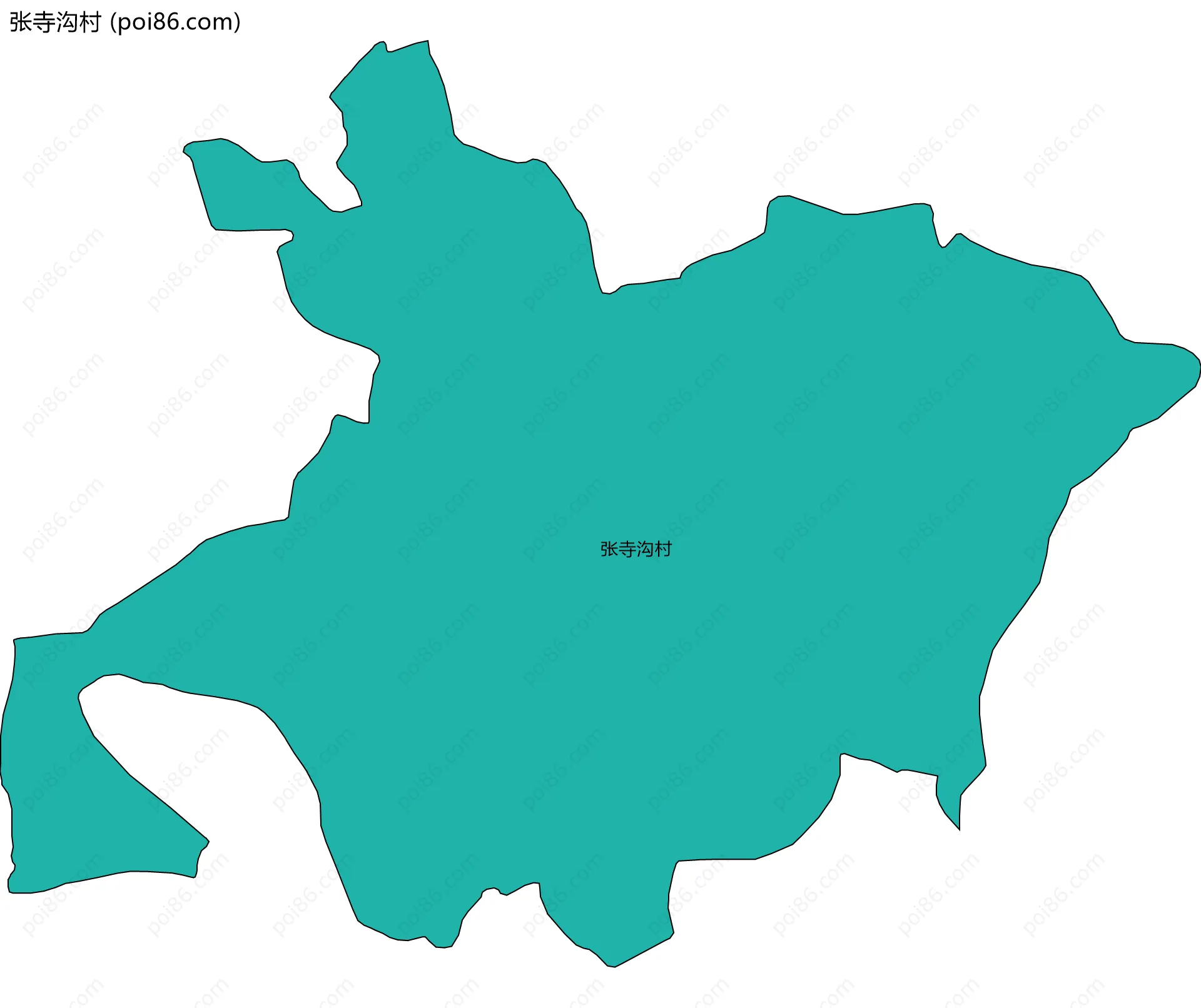 张寺沟村边界地图