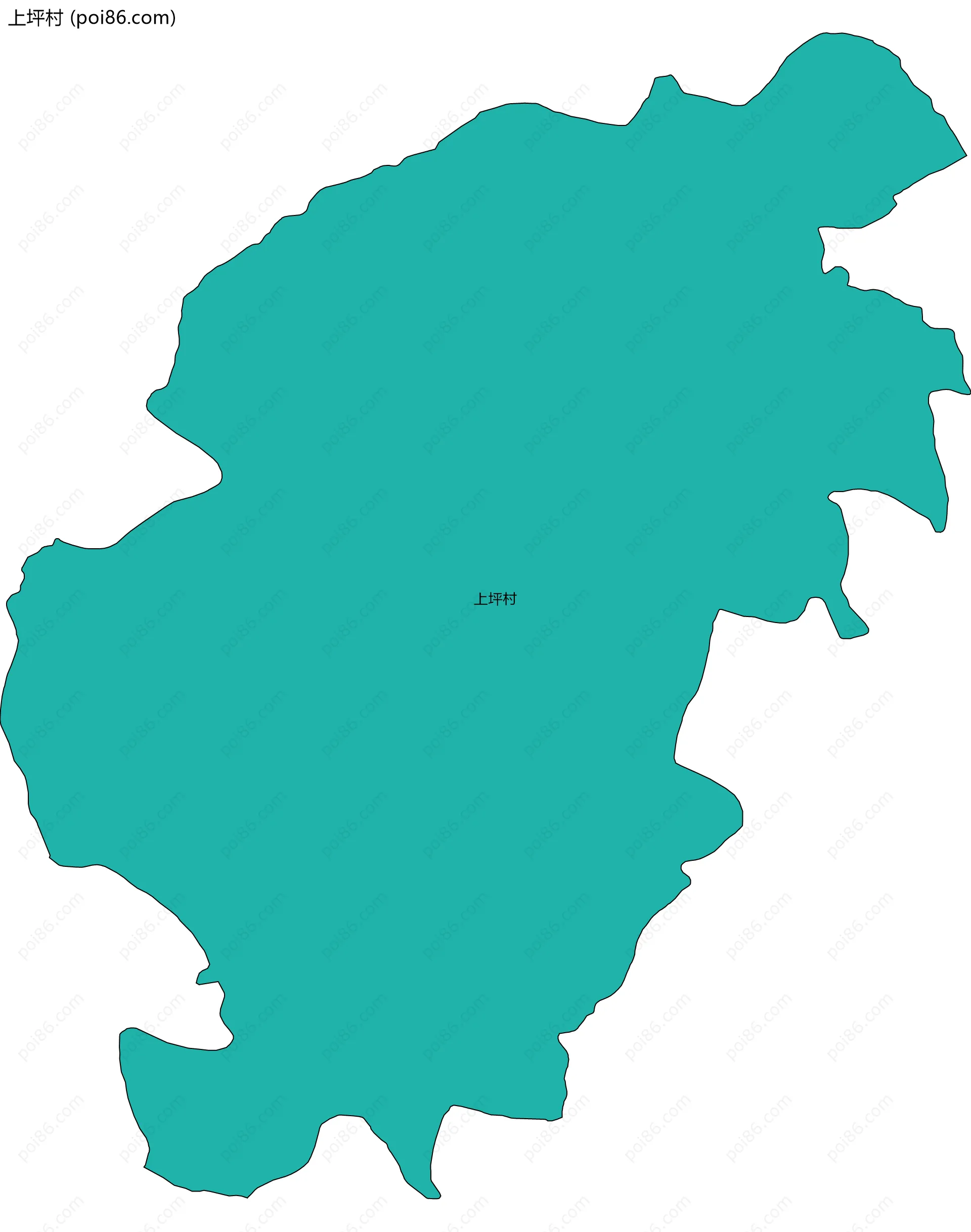 上坪村边界地图