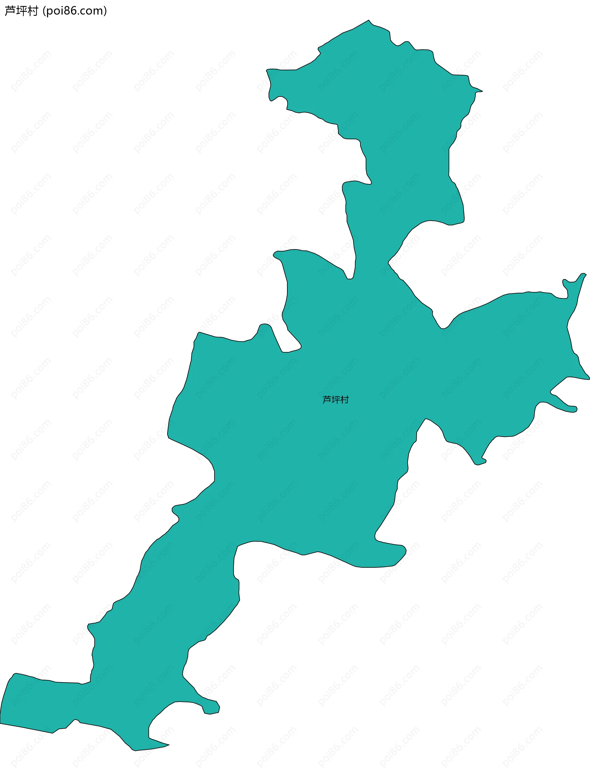 芦坪村边界地图