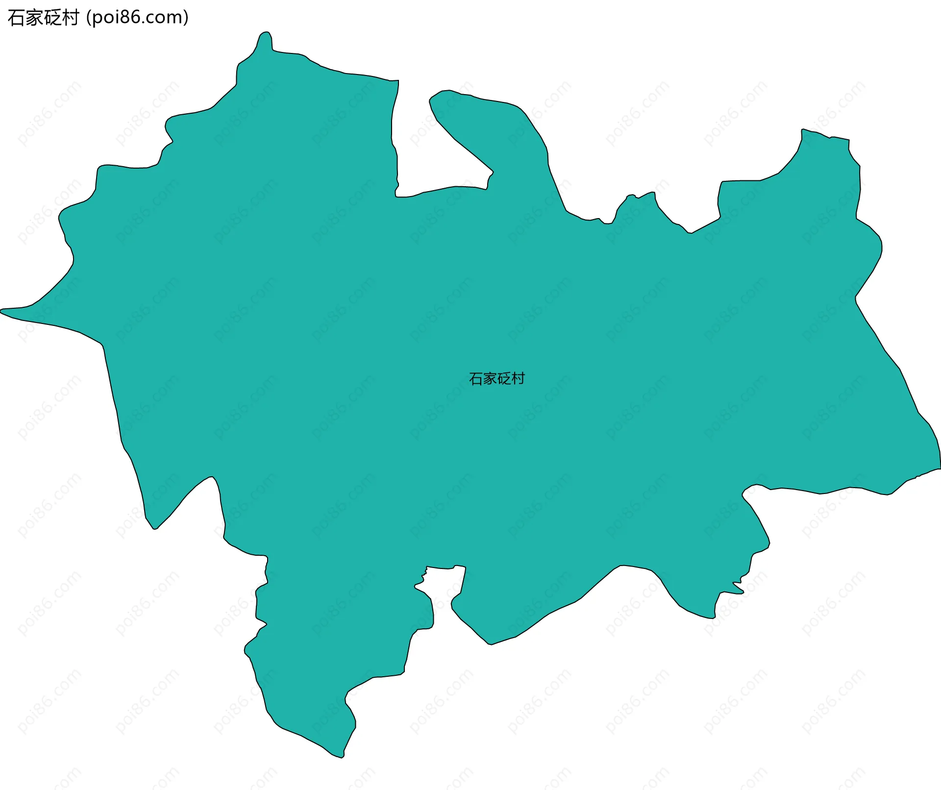 石家砭村边界地图