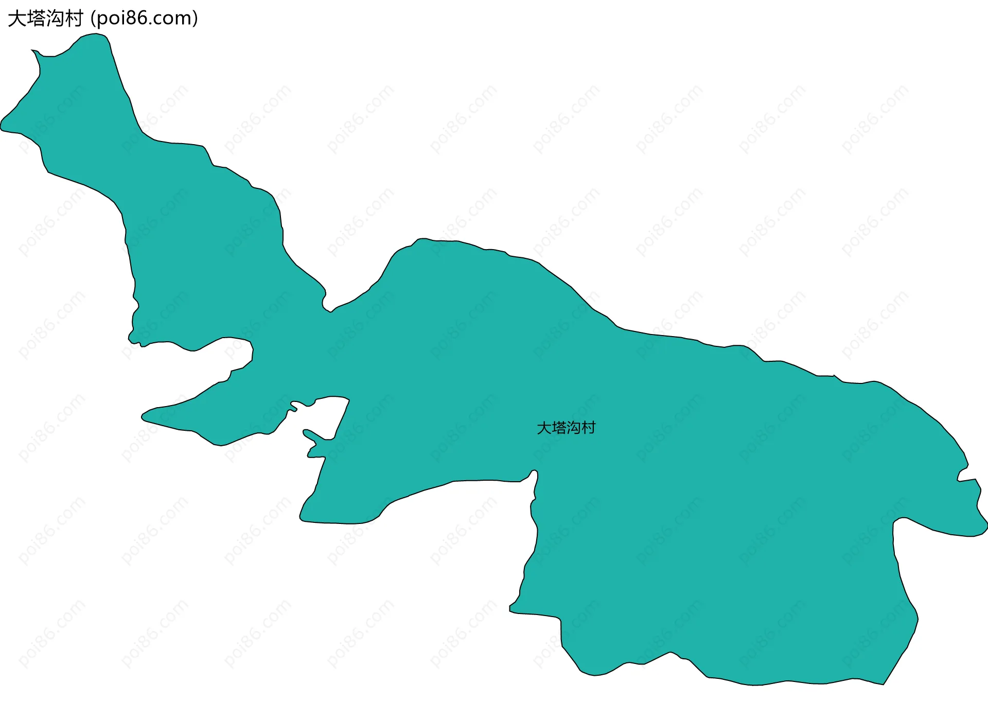 大塔沟村边界地图