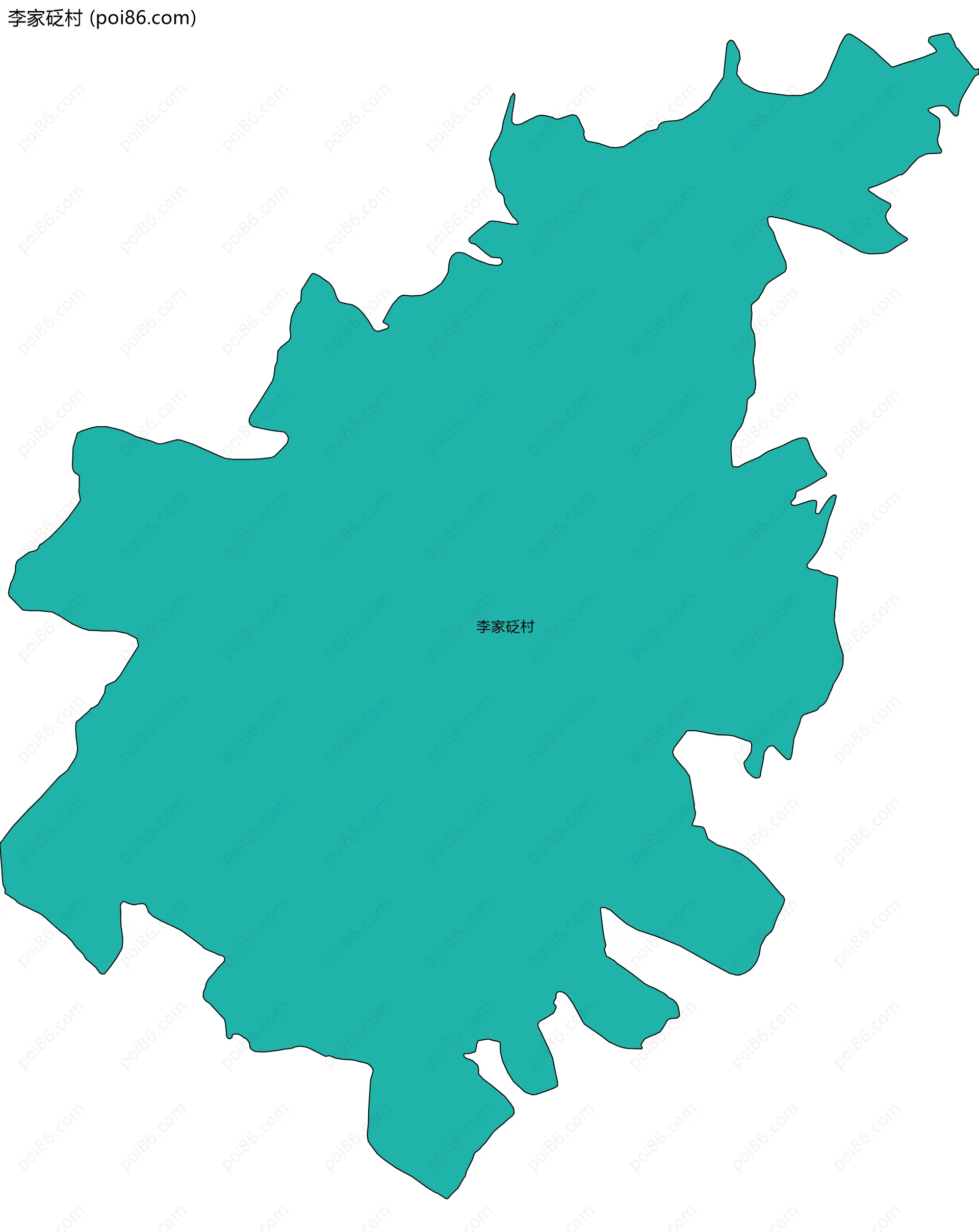 李家砭村边界地图