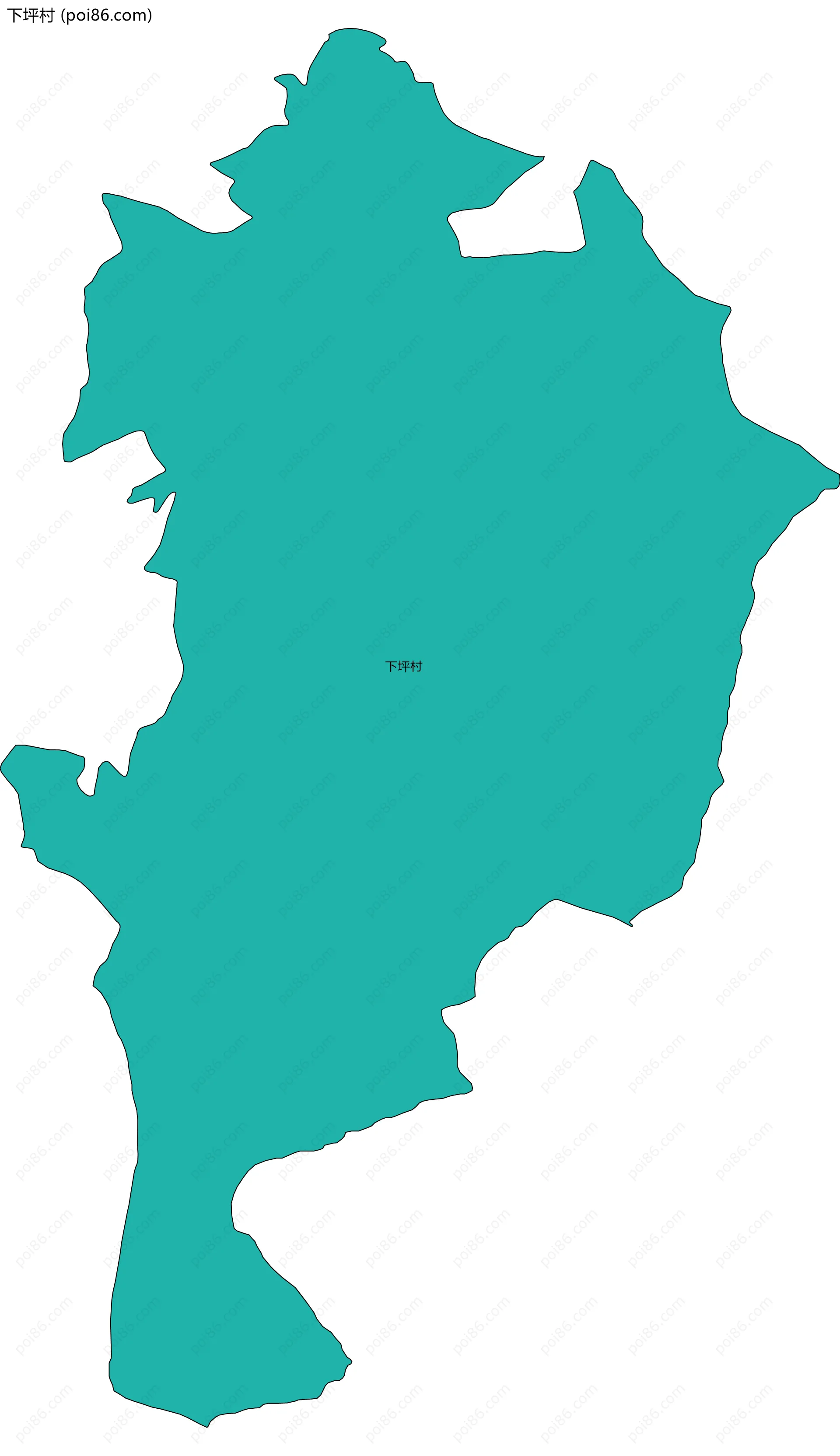 下坪村边界地图