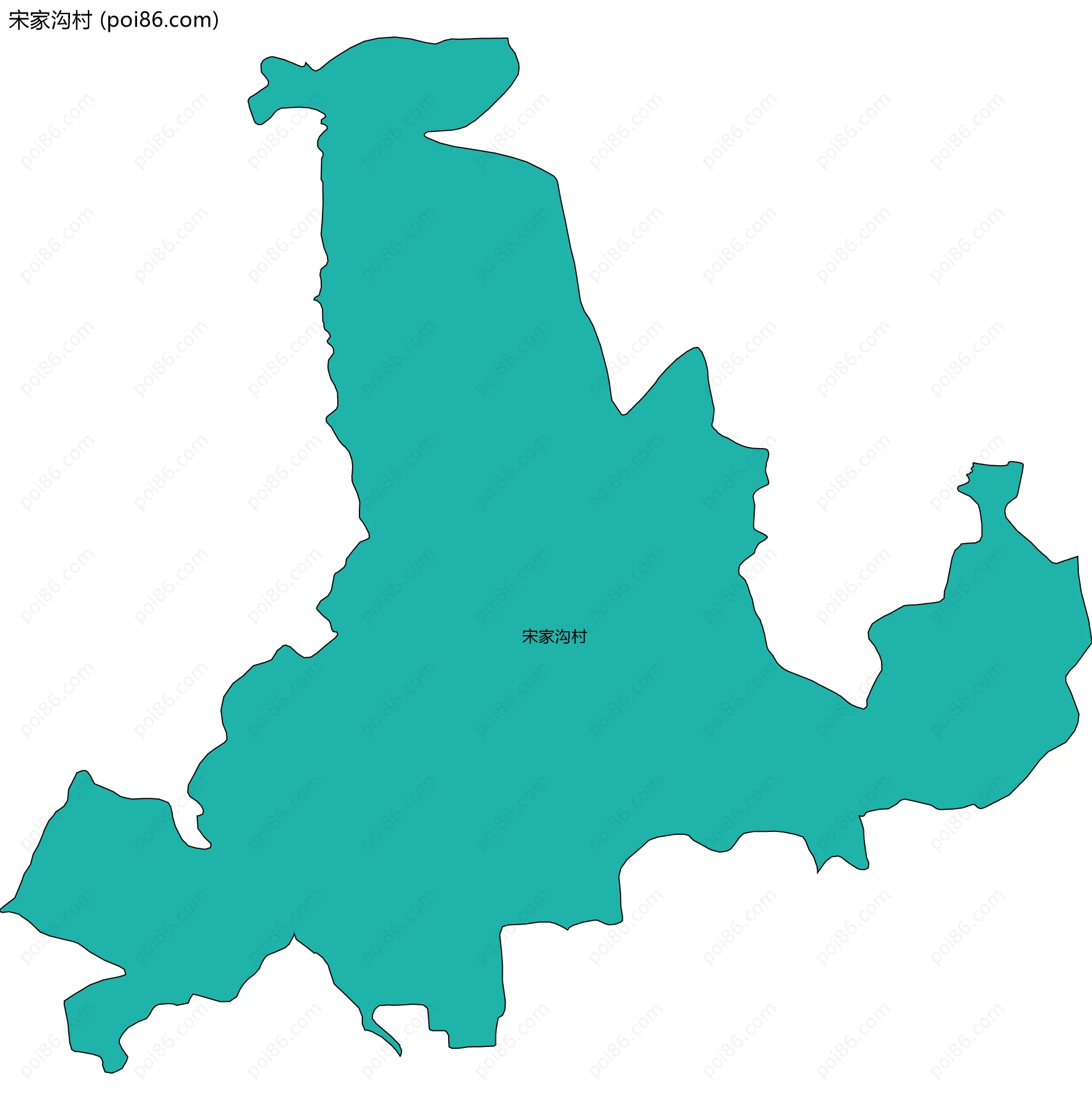 宋家沟村边界地图