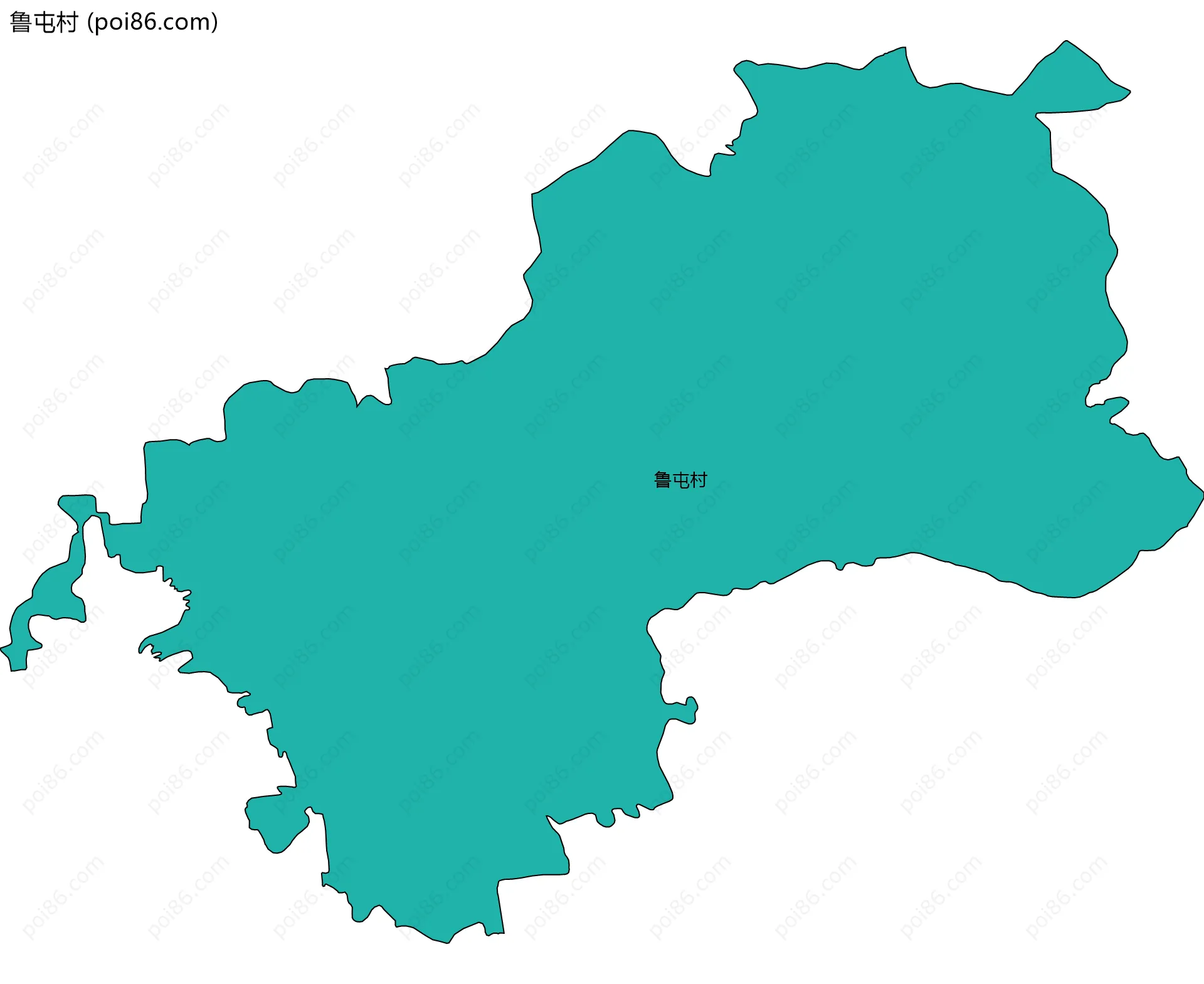 鲁屯村边界地图