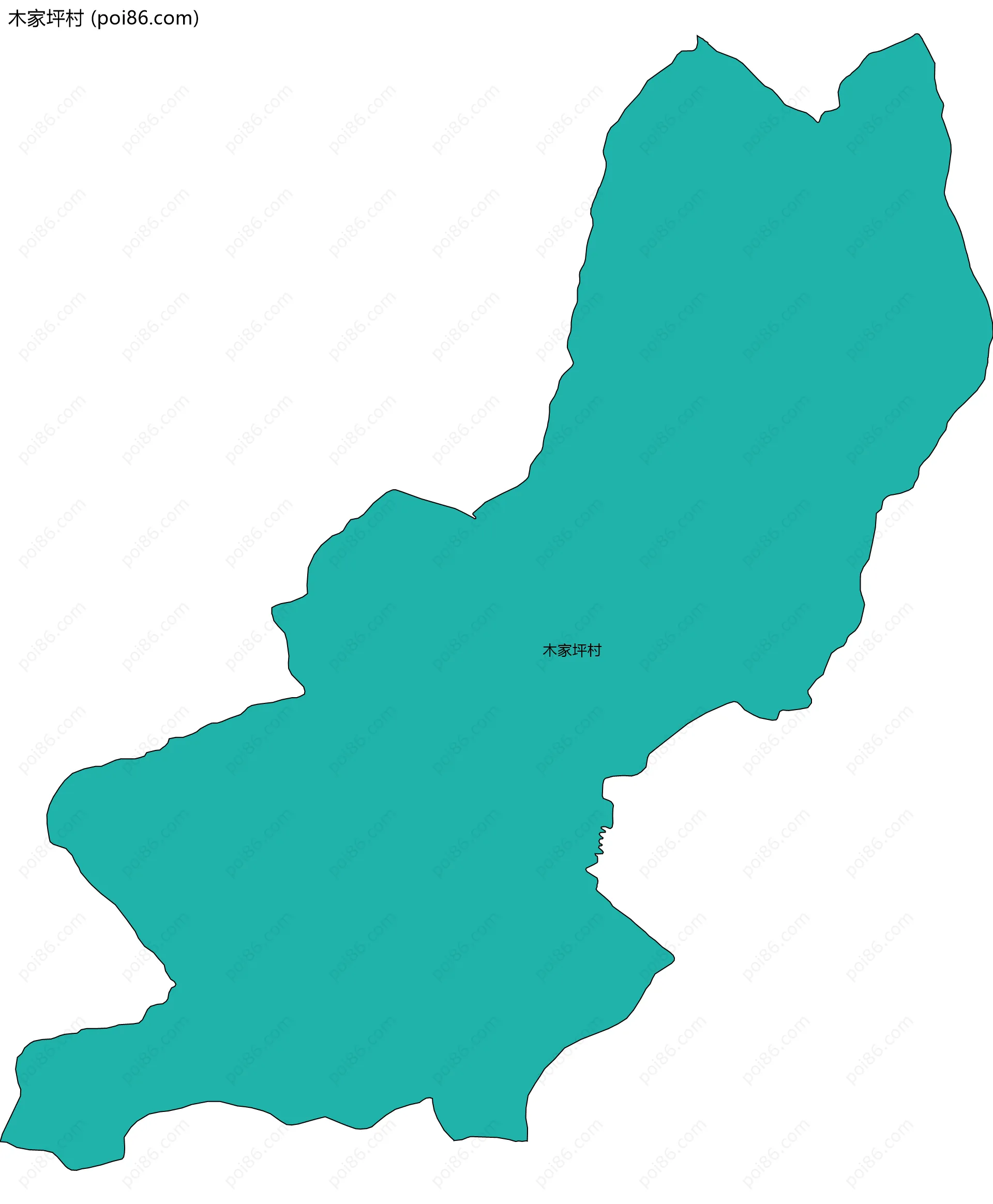 木家坪村边界地图