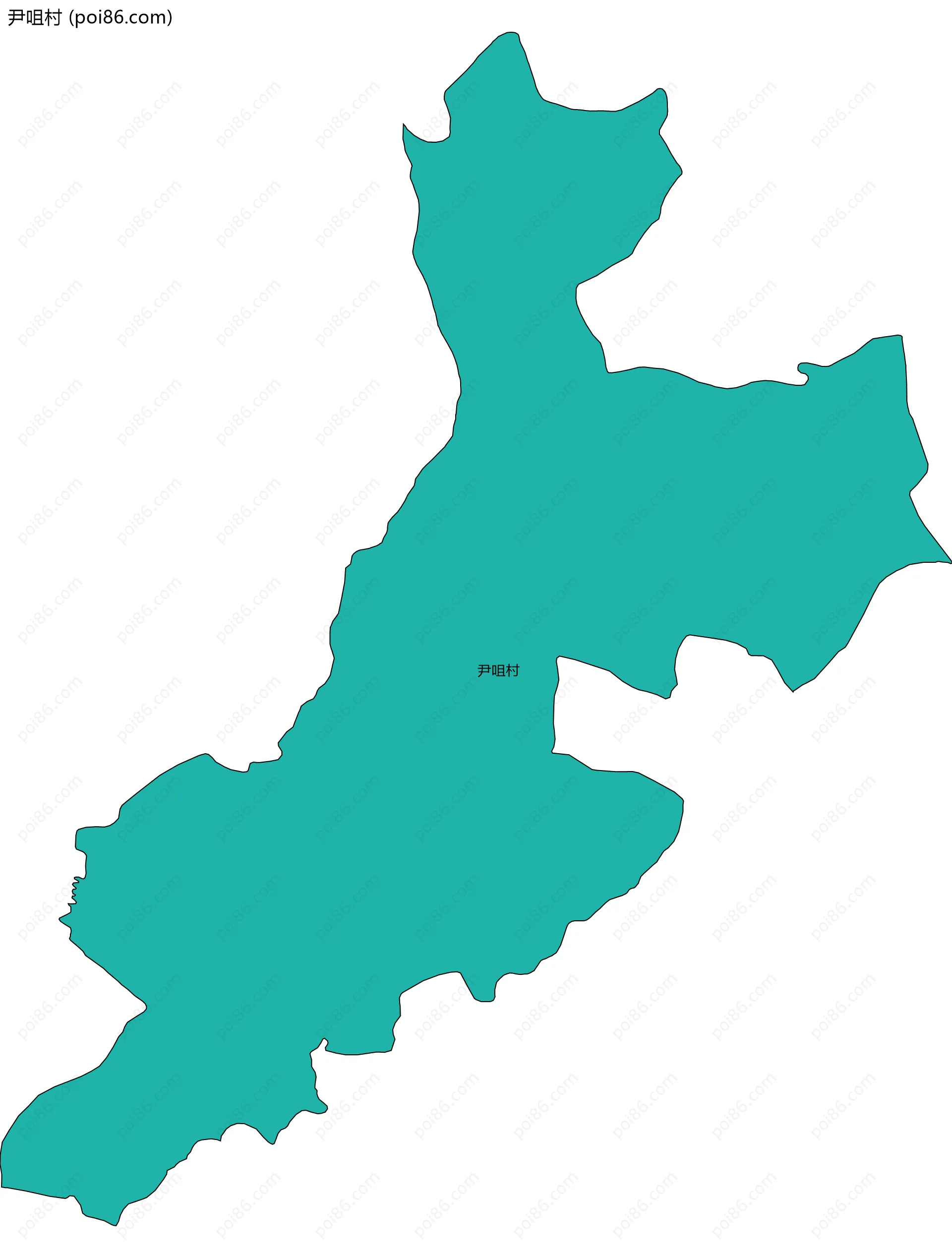 尹咀村边界地图