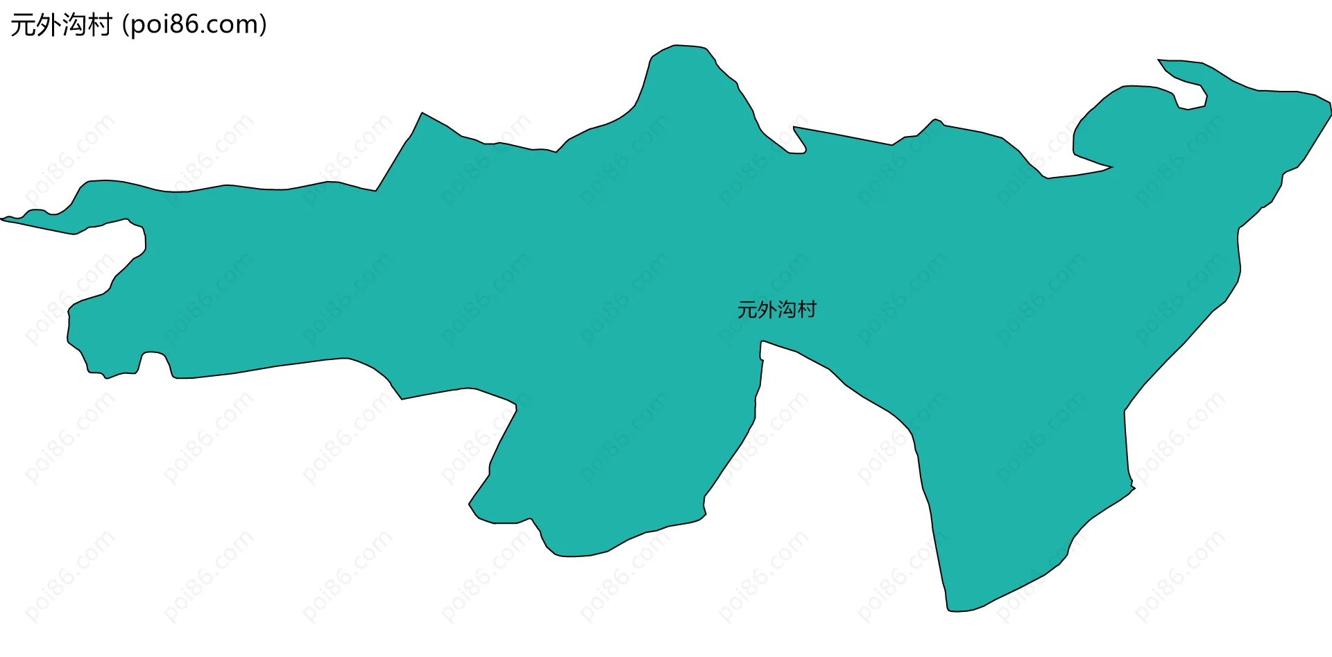 元外沟村边界地图