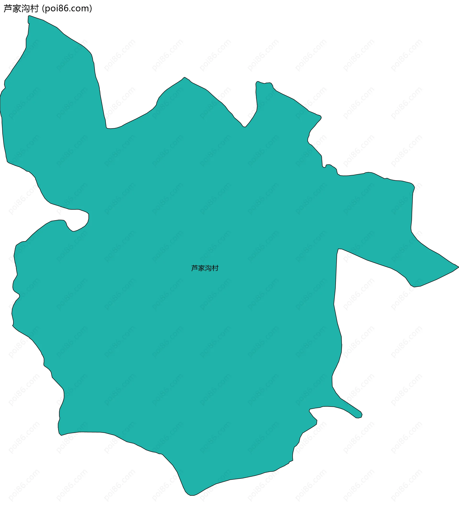 芦家沟村边界地图