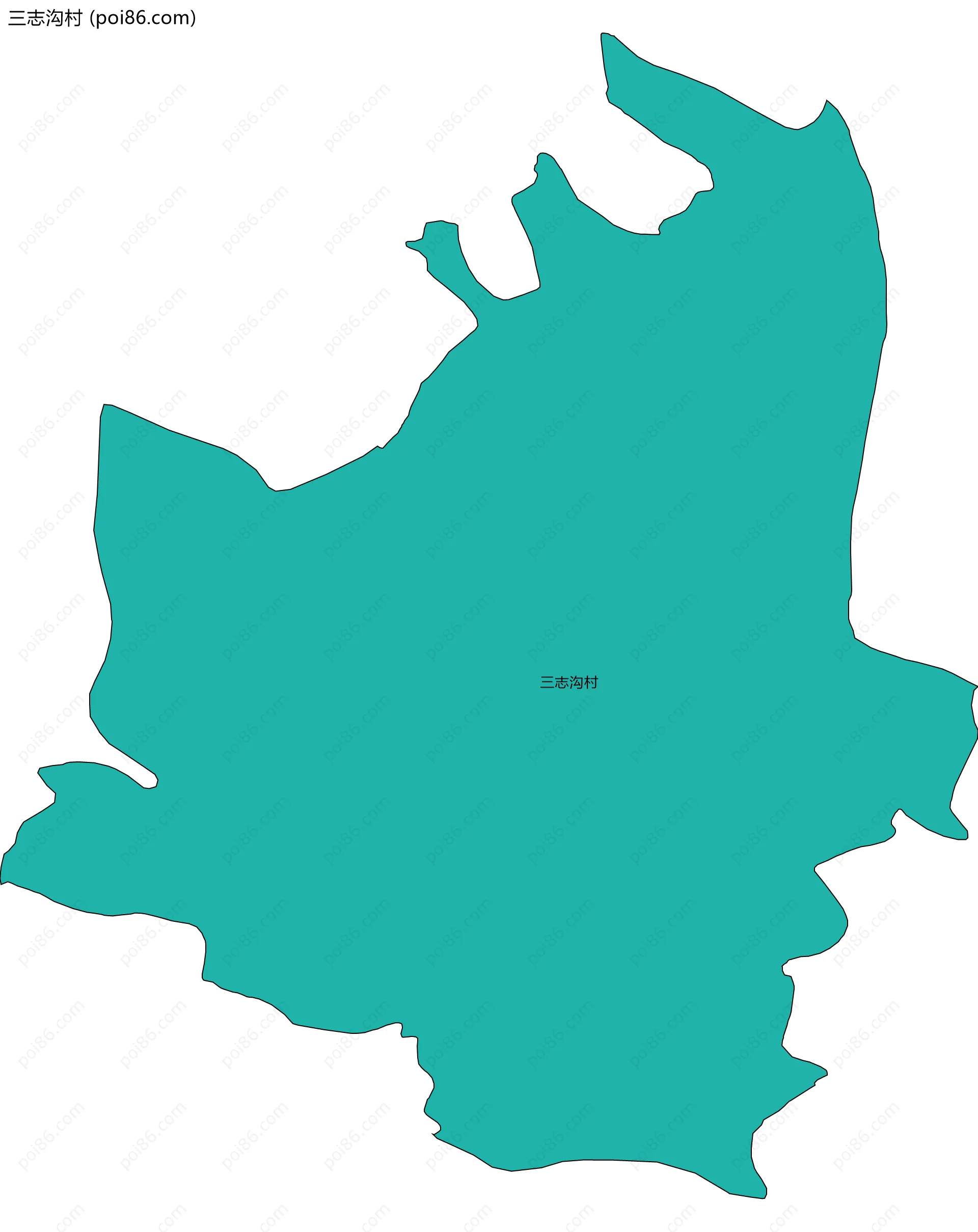 三志沟村边界地图