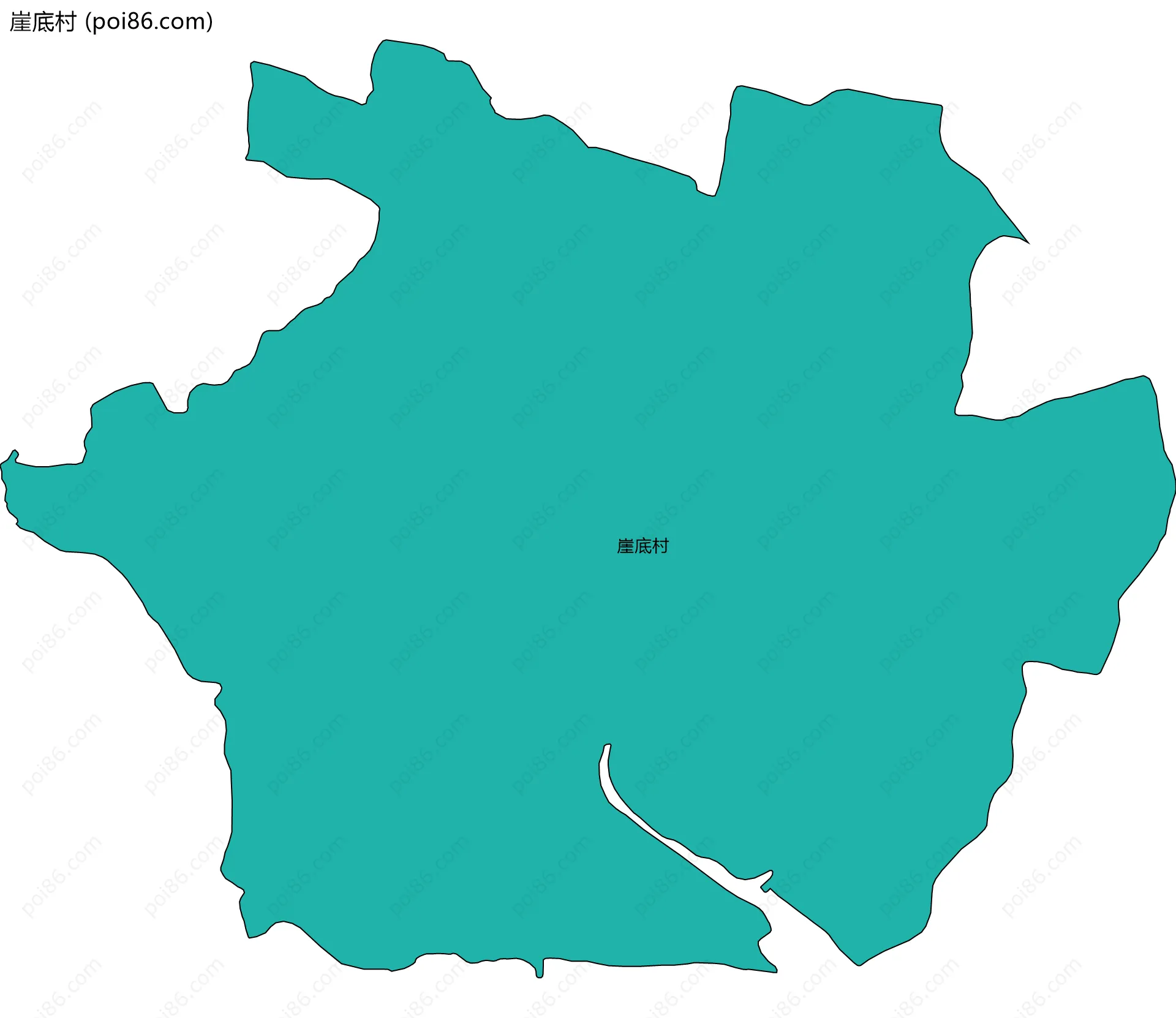 崖底村边界地图