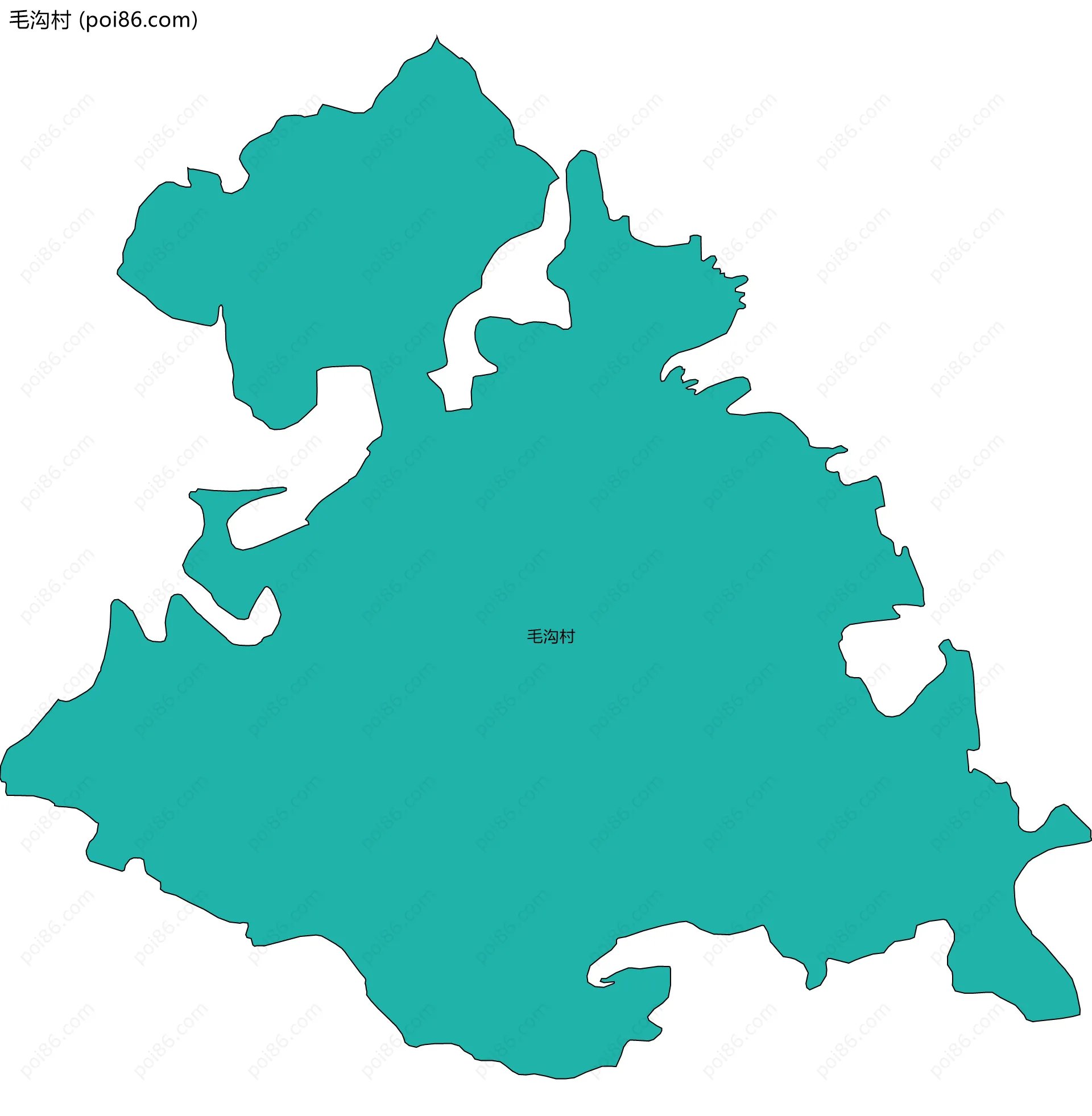 毛沟村边界地图