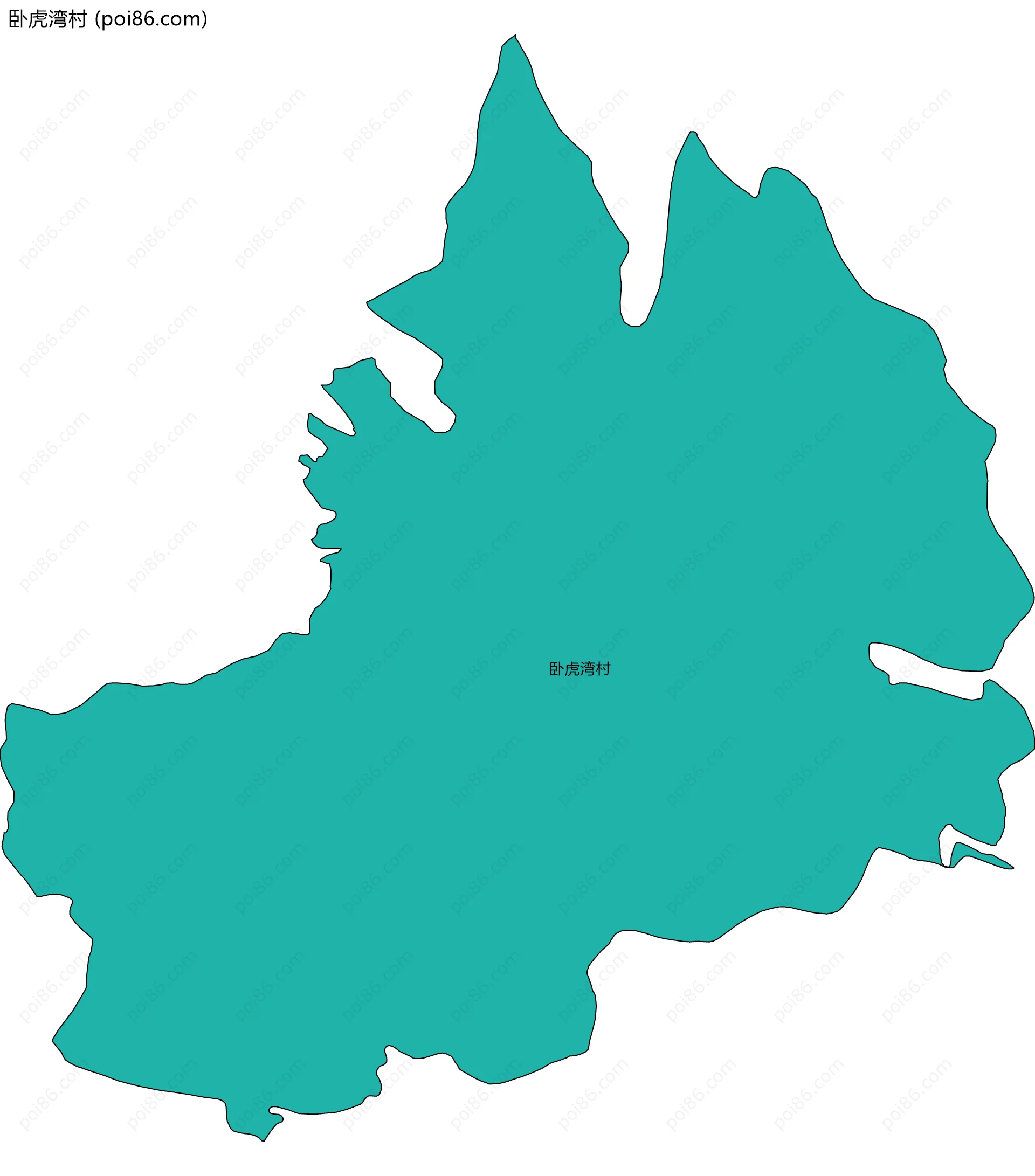 卧虎湾村边界地图