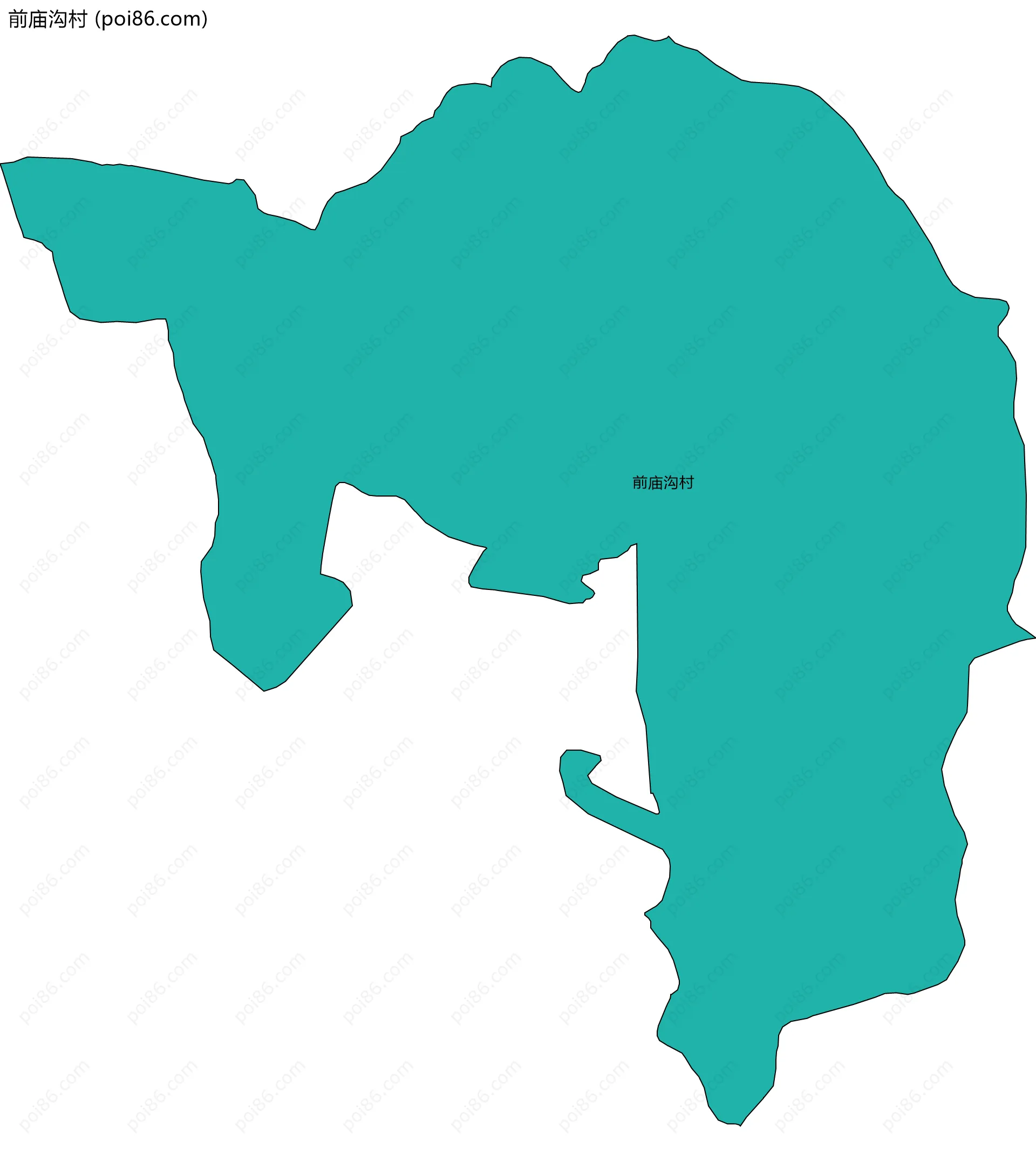 前庙沟村边界地图