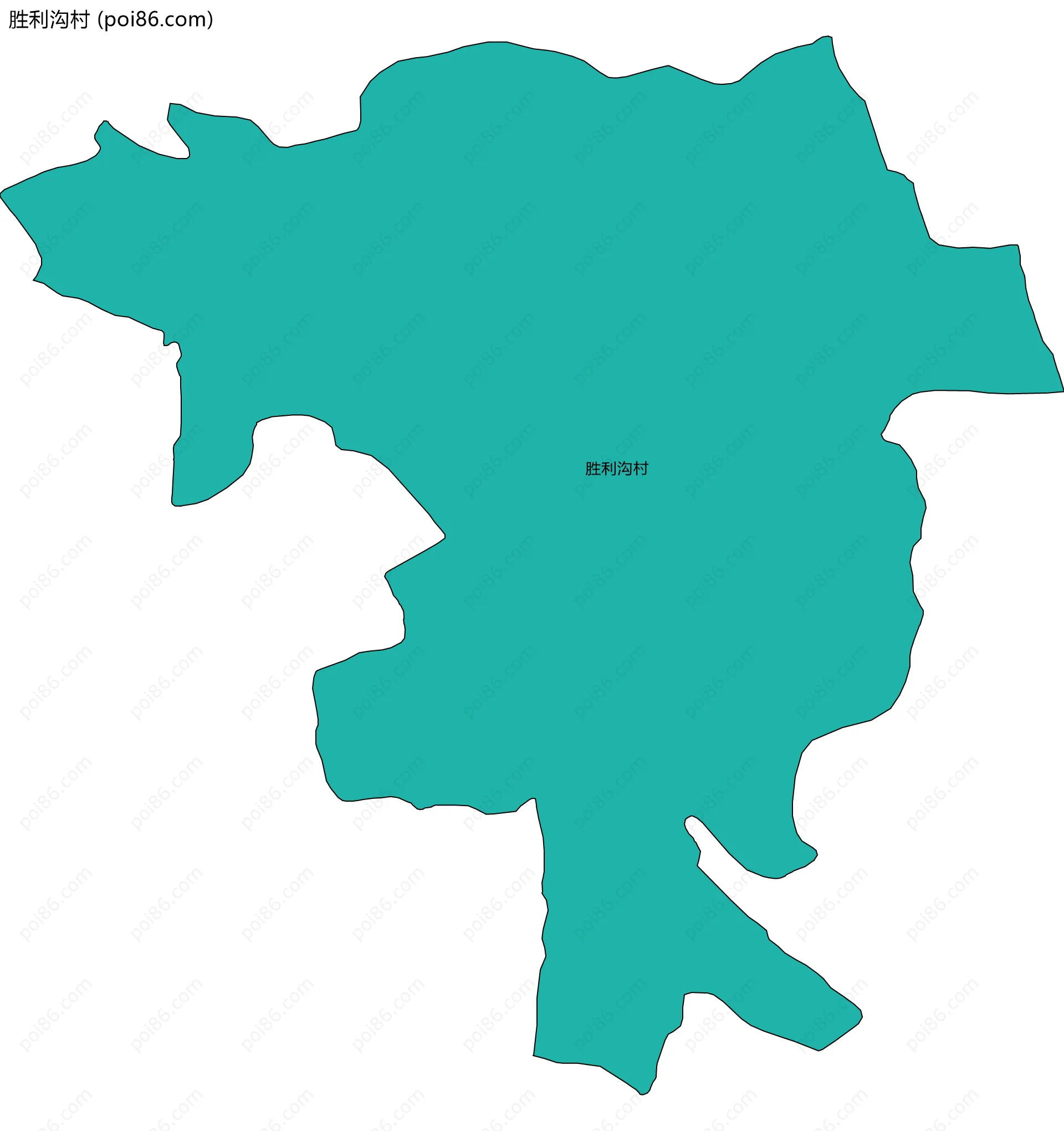 胜利沟村边界地图