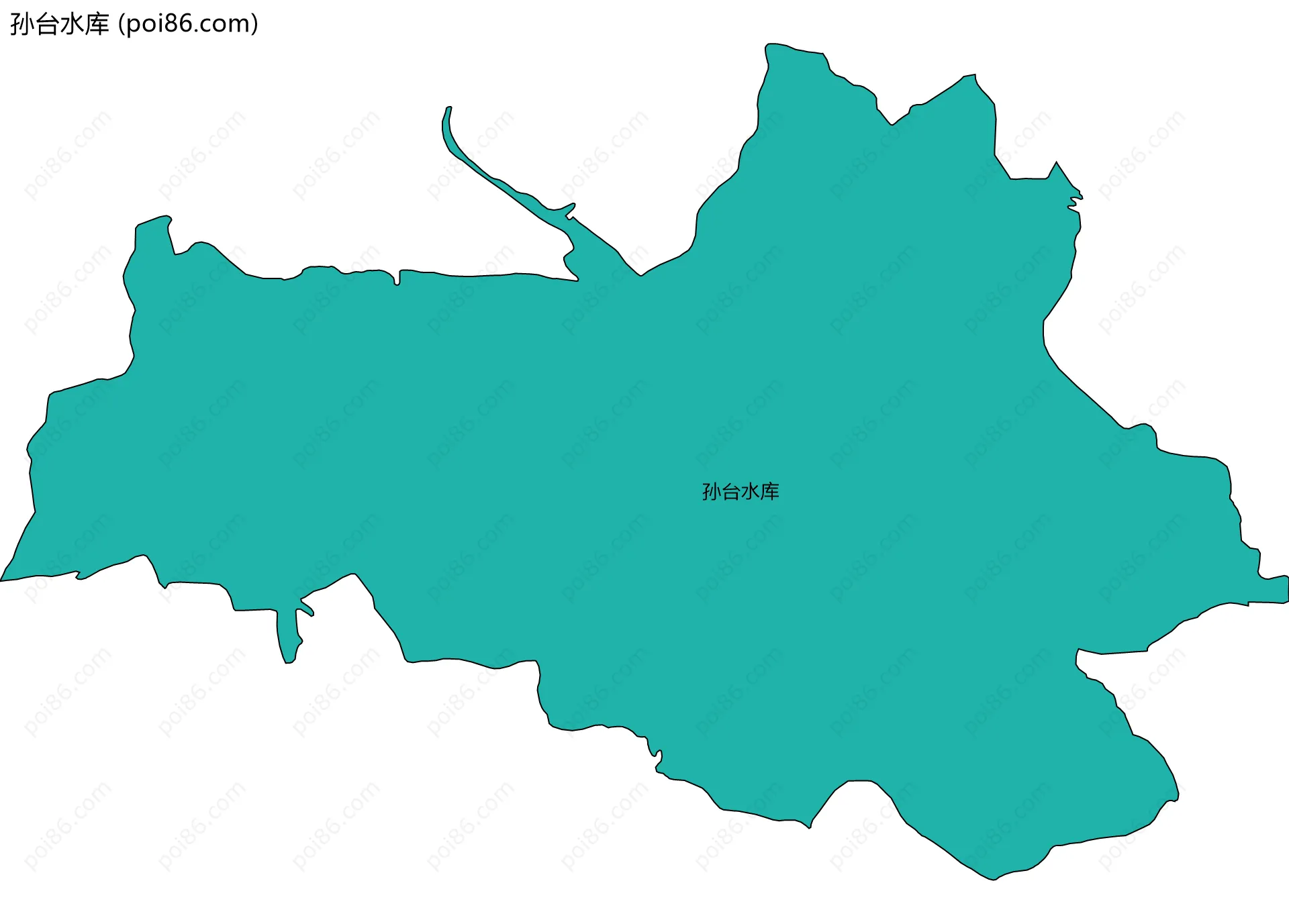 孙台水库边界地图