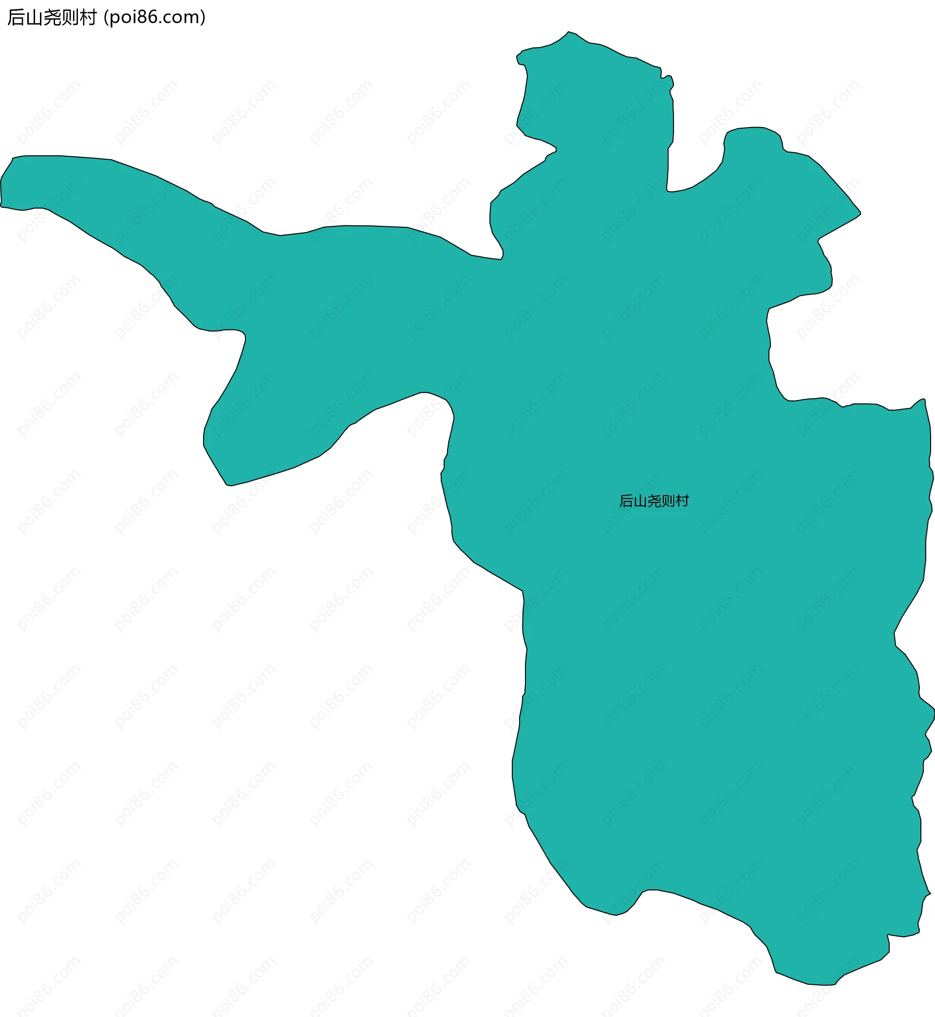 后山尧则村边界地图