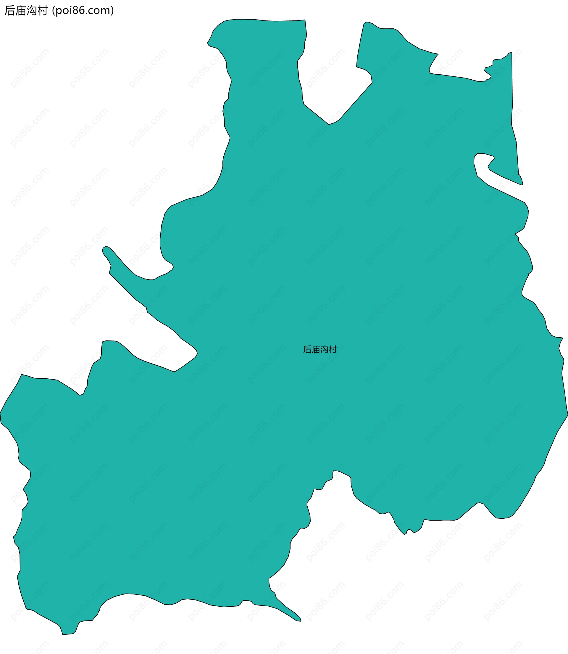 后庙沟村边界地图