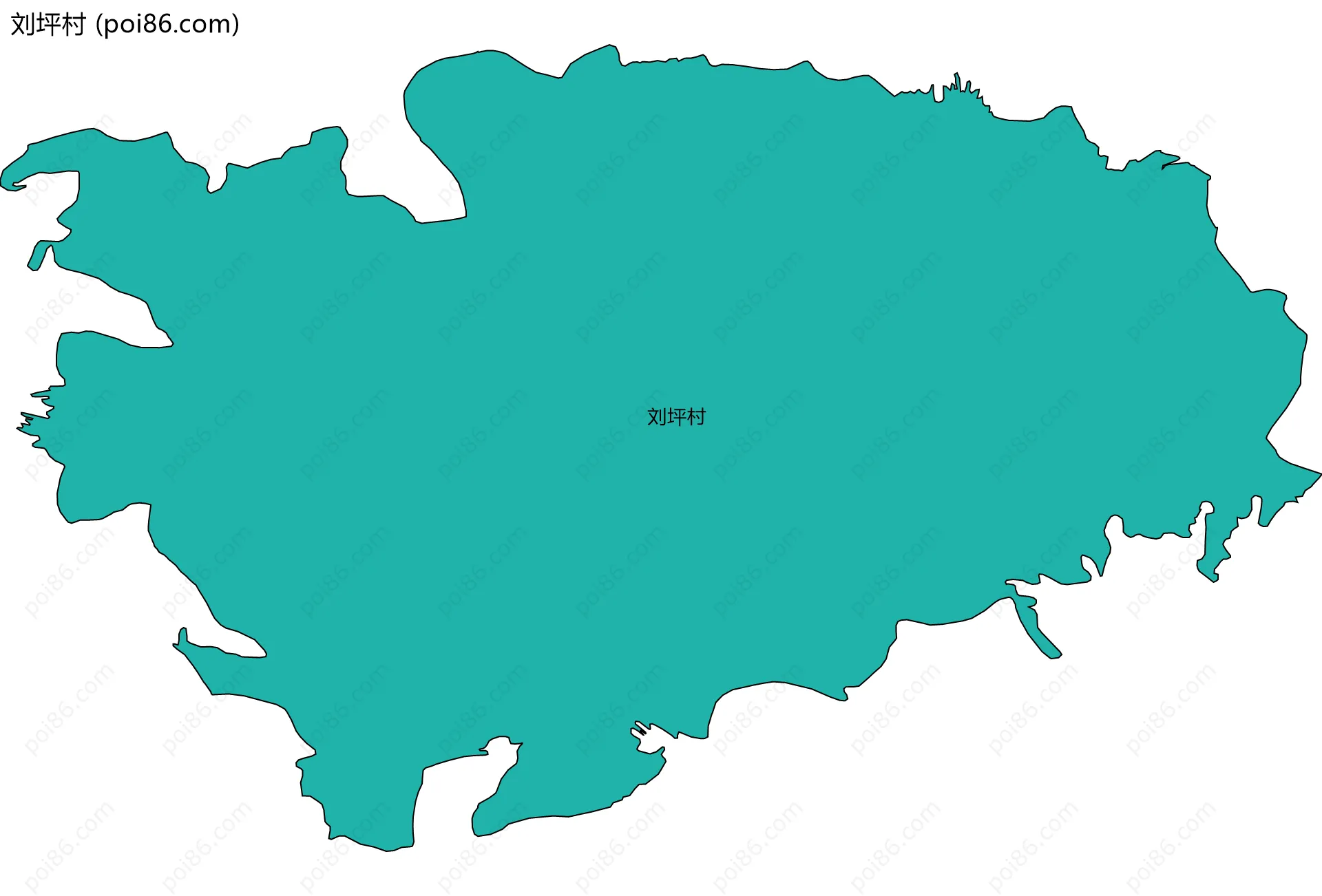 刘坪村边界地图