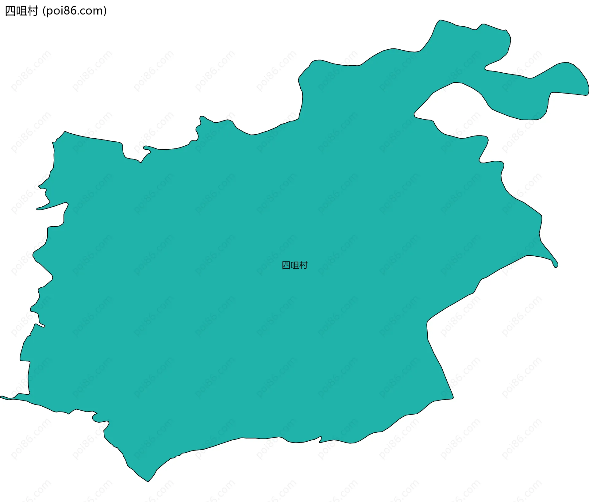 四咀村边界地图