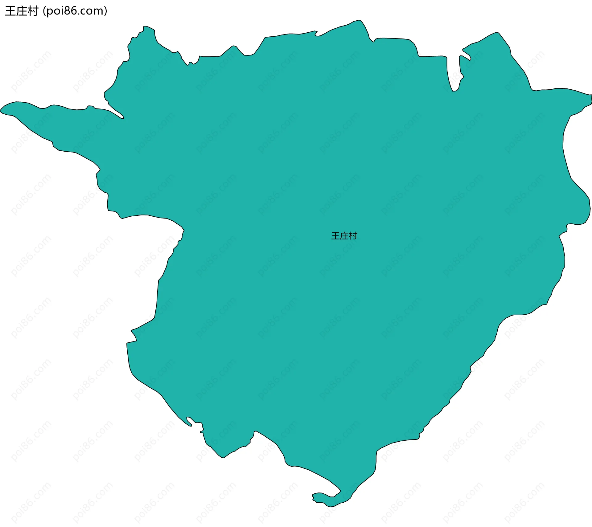 王庄村边界地图