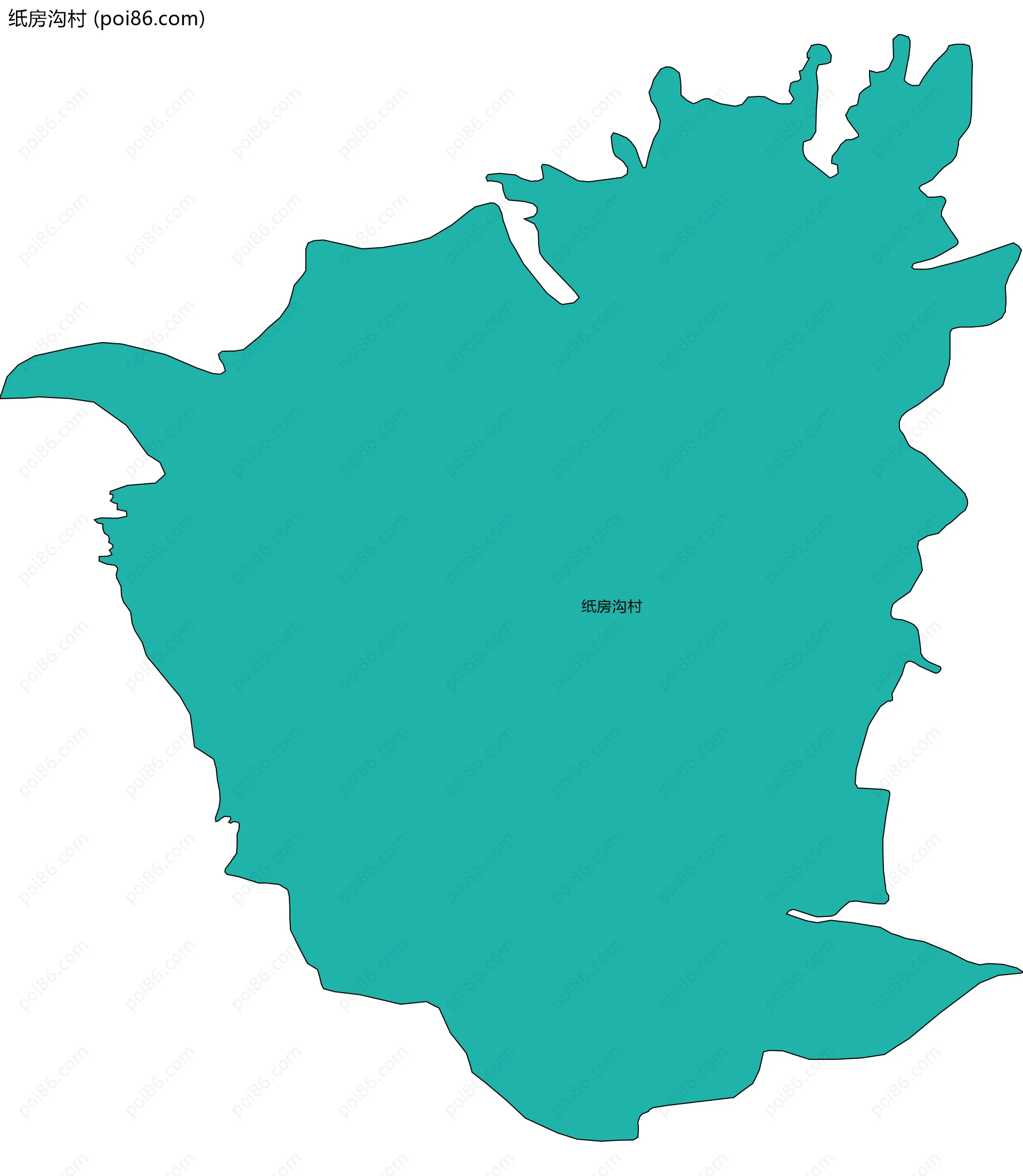 纸房沟村边界地图