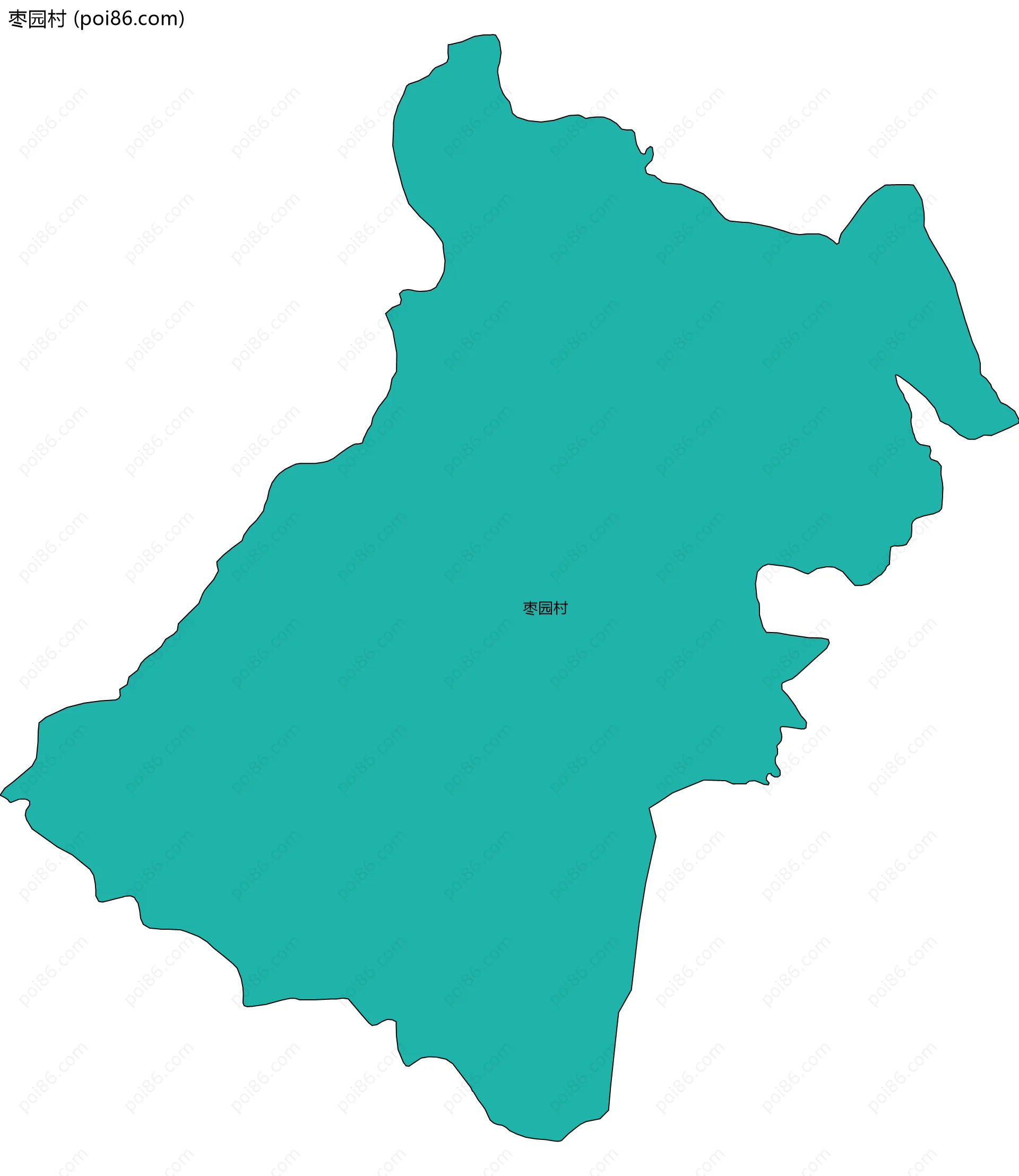 枣园村边界地图