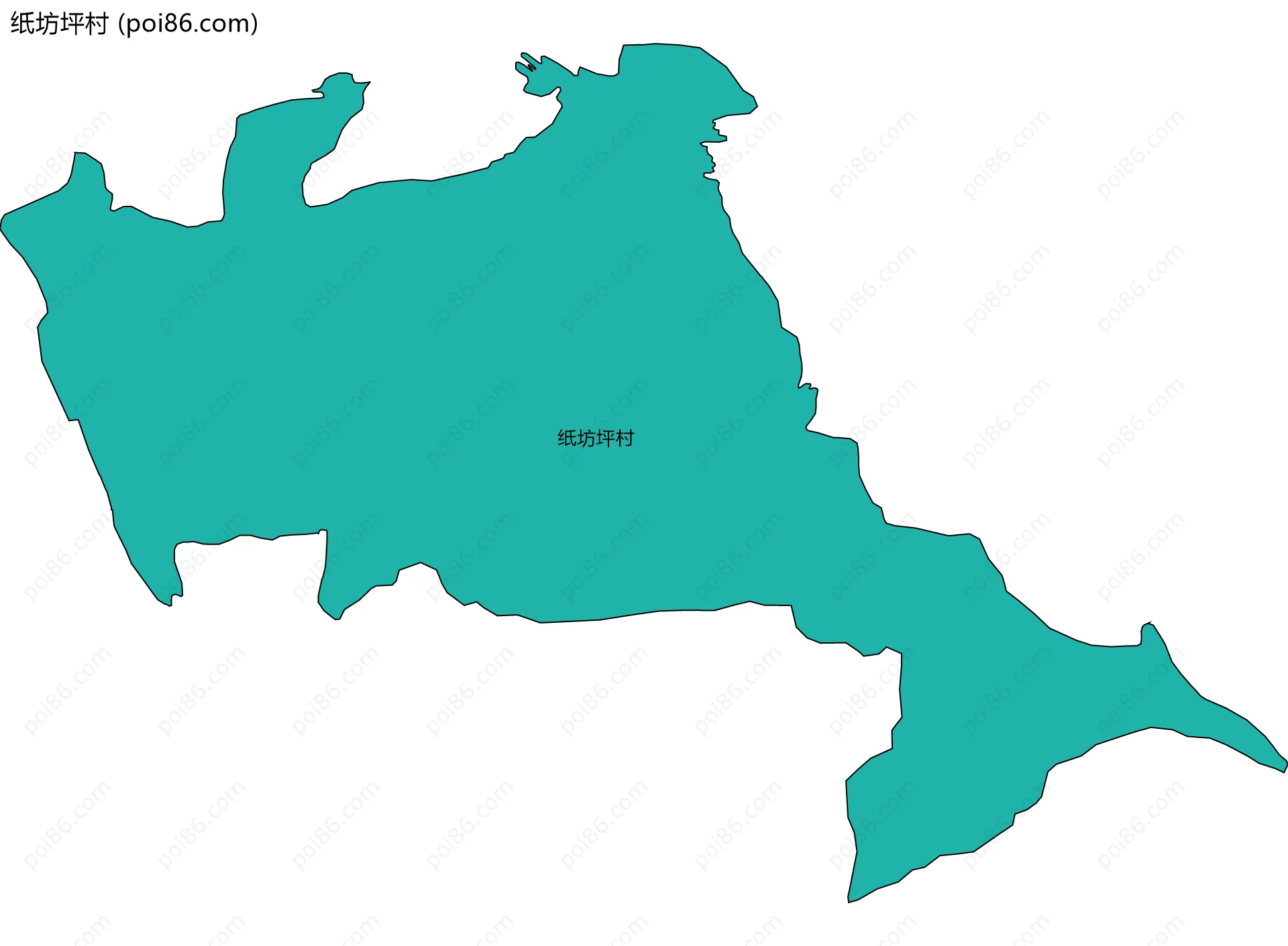 纸坊坪村边界地图