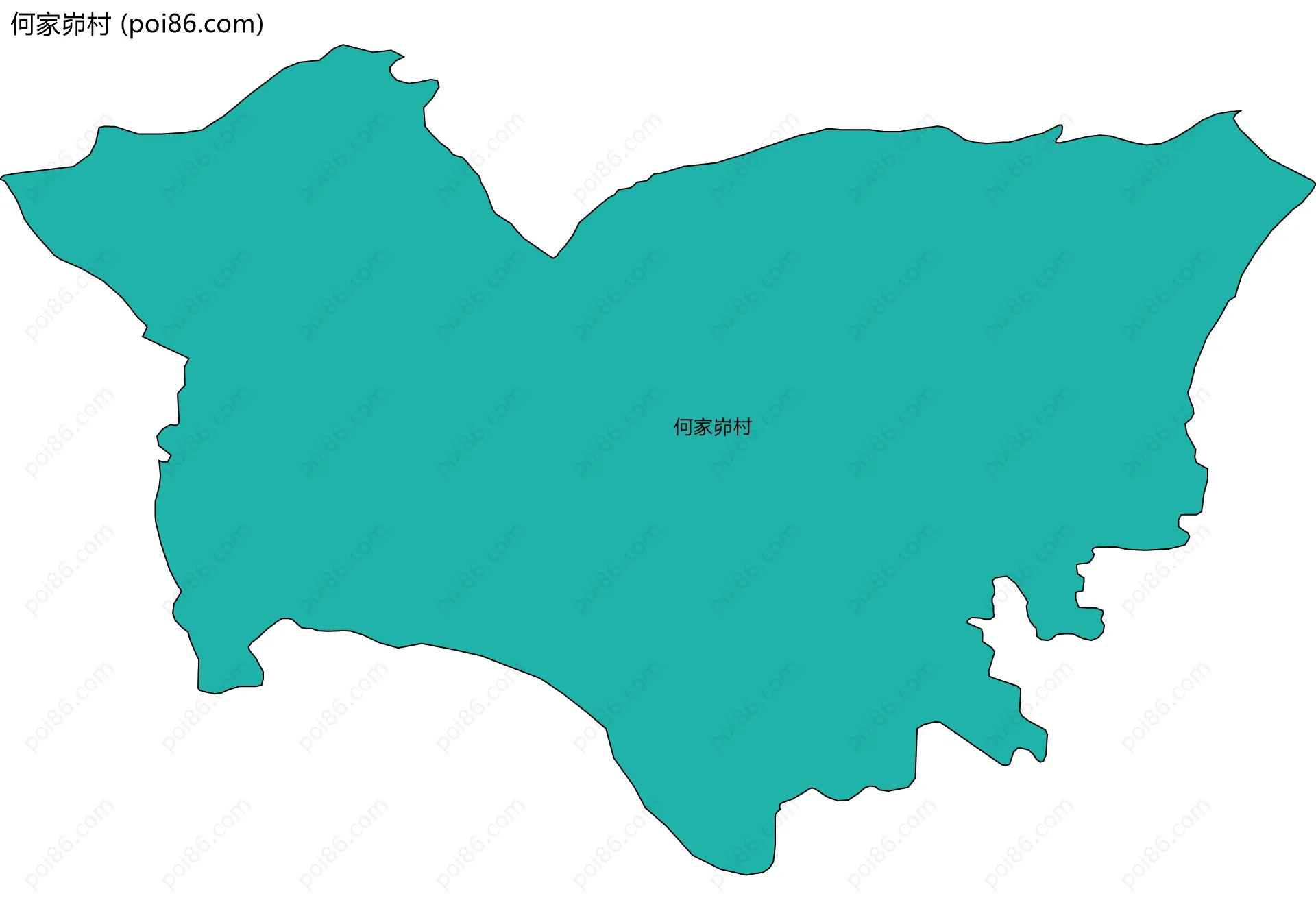 何家峁村边界地图