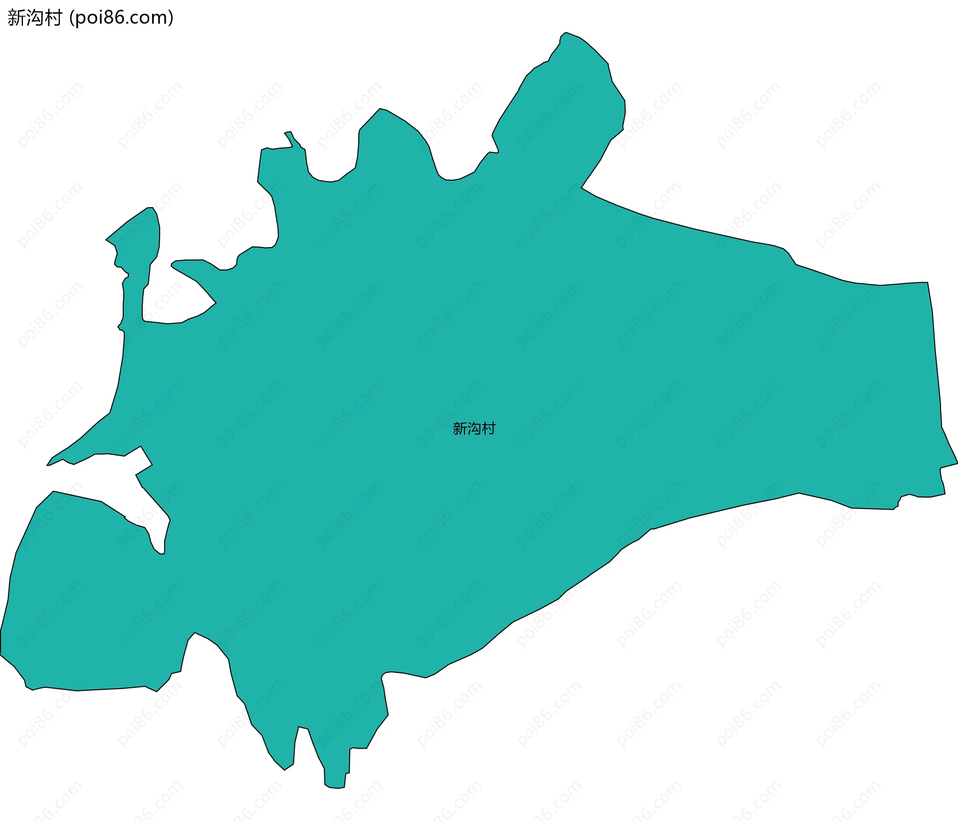 新沟村边界地图