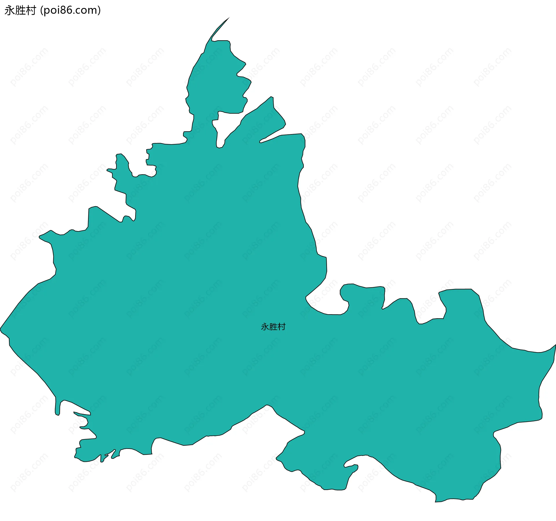 永胜村边界地图