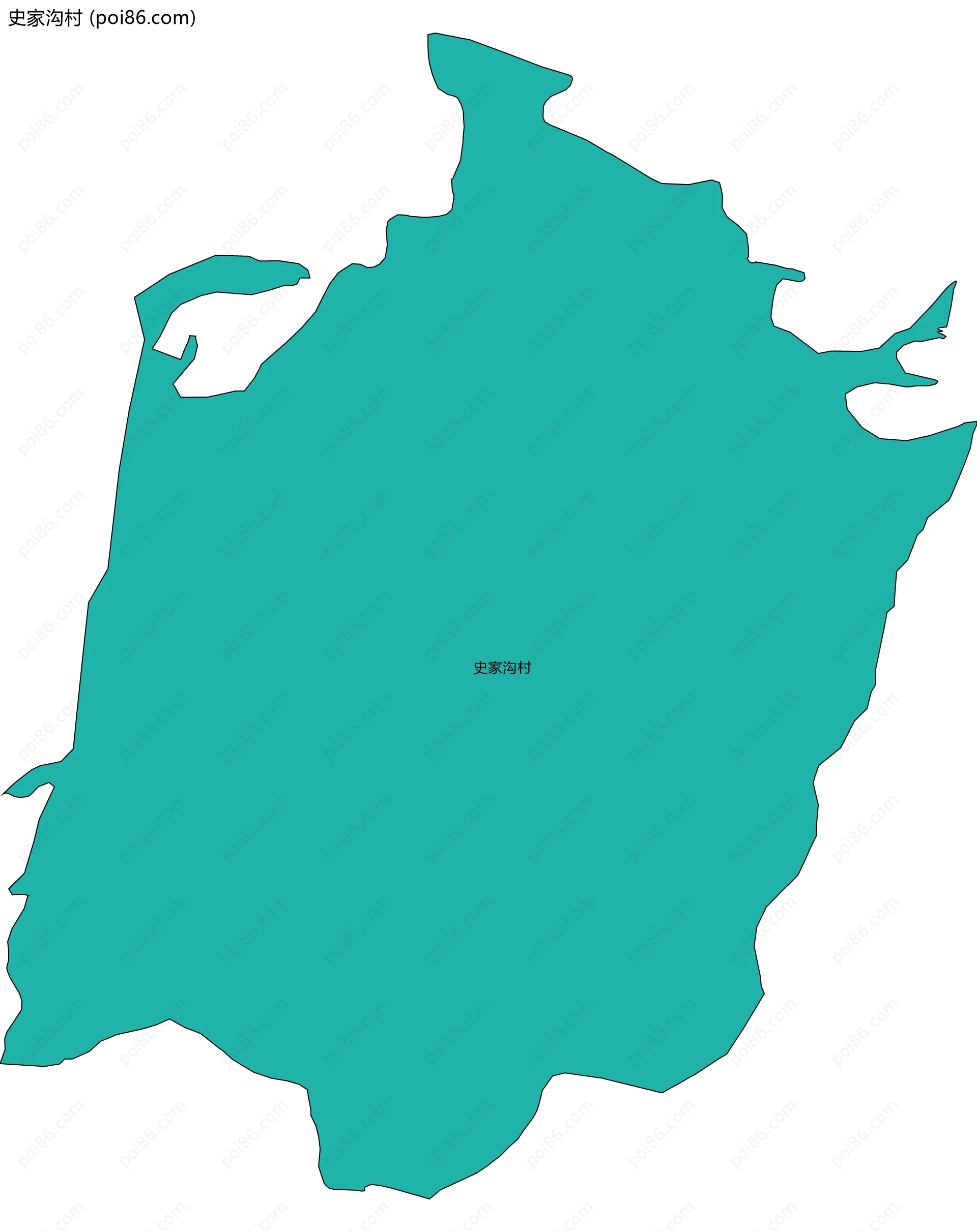 史家沟村边界地图