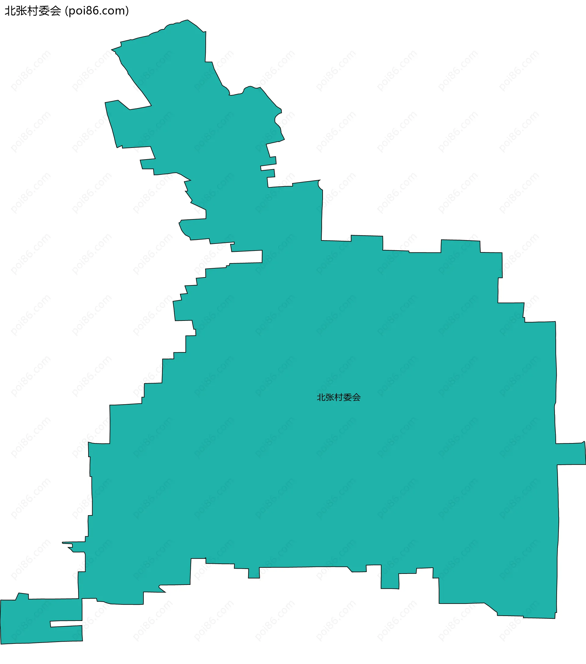 北张村委会边界地图