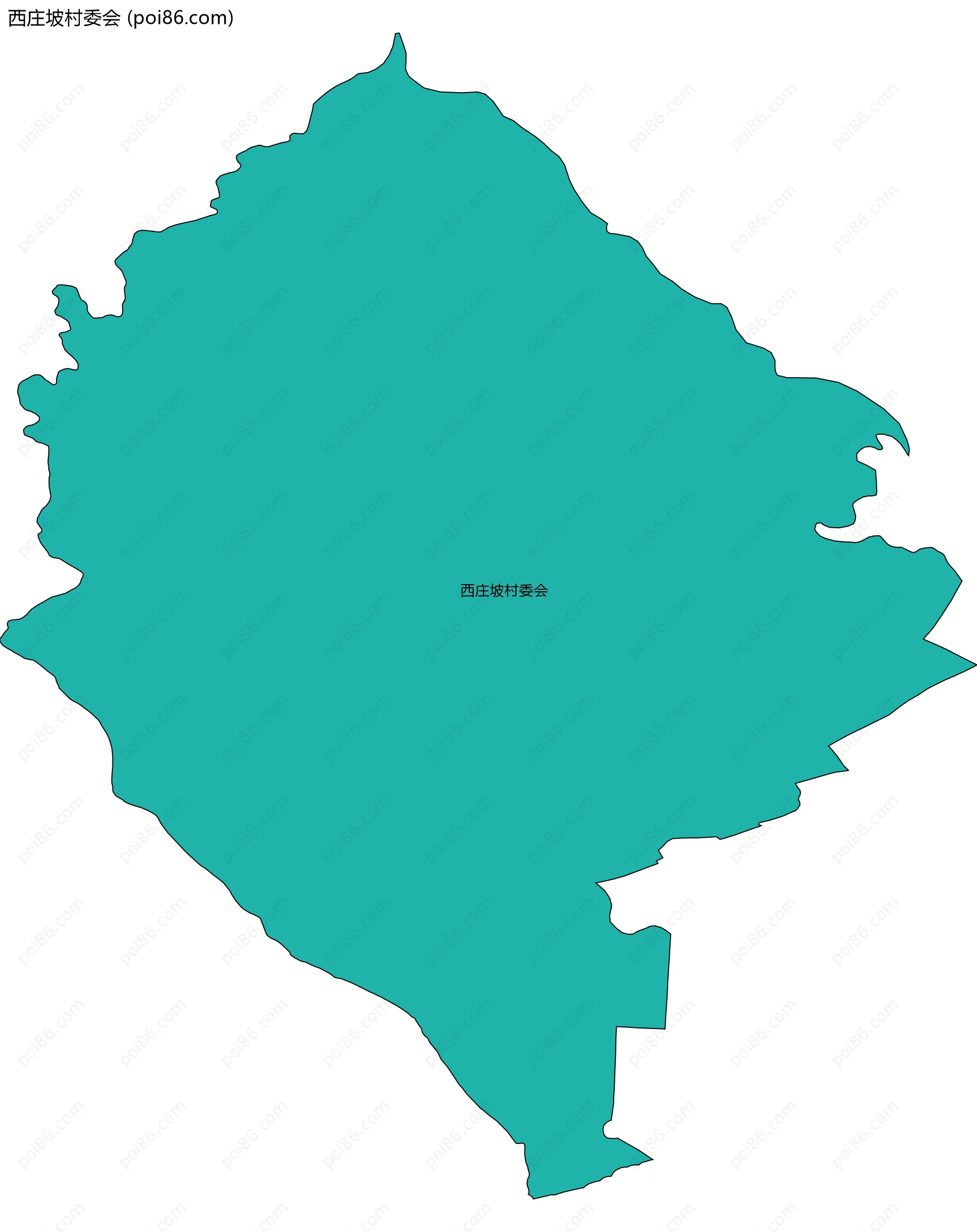 西庄坡村委会边界地图