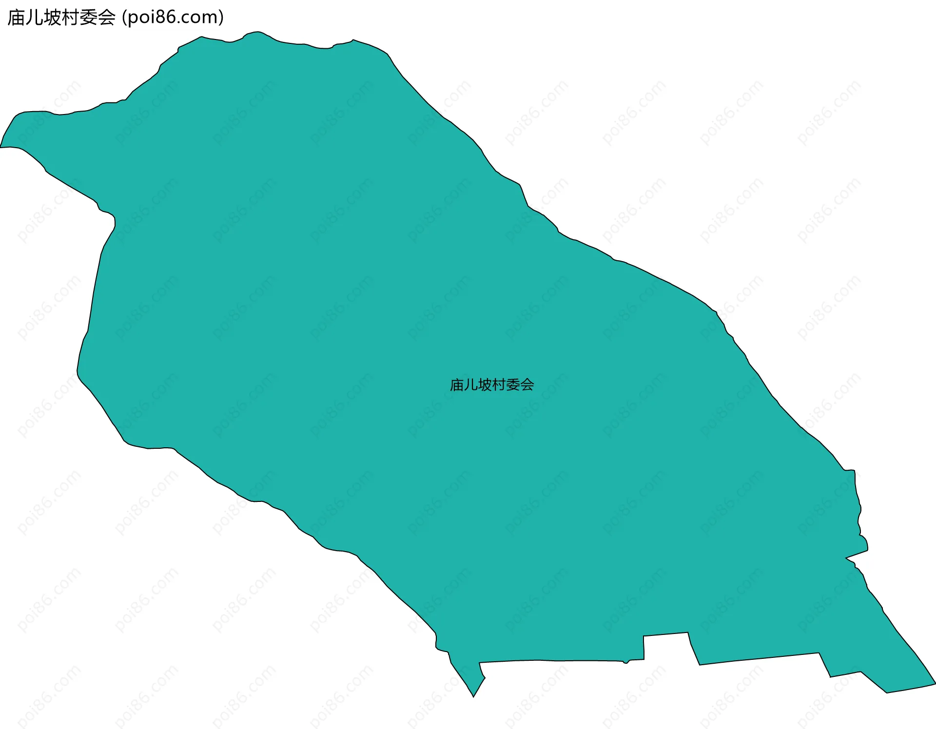 庙儿坡村委会边界地图