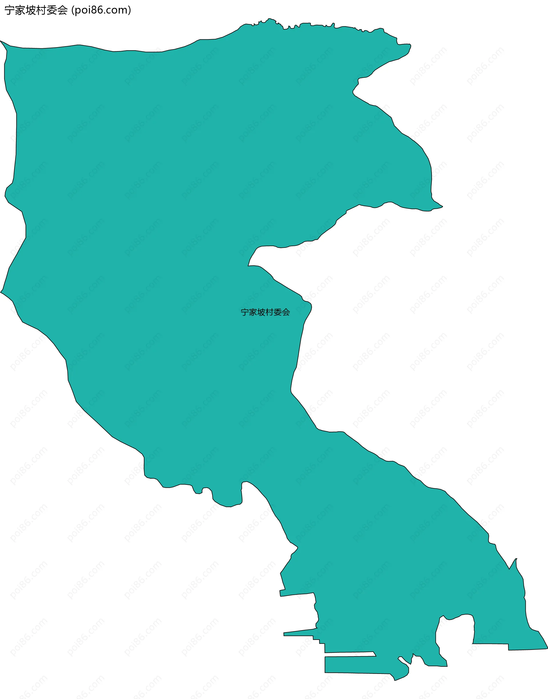 宁家坡村委会边界地图