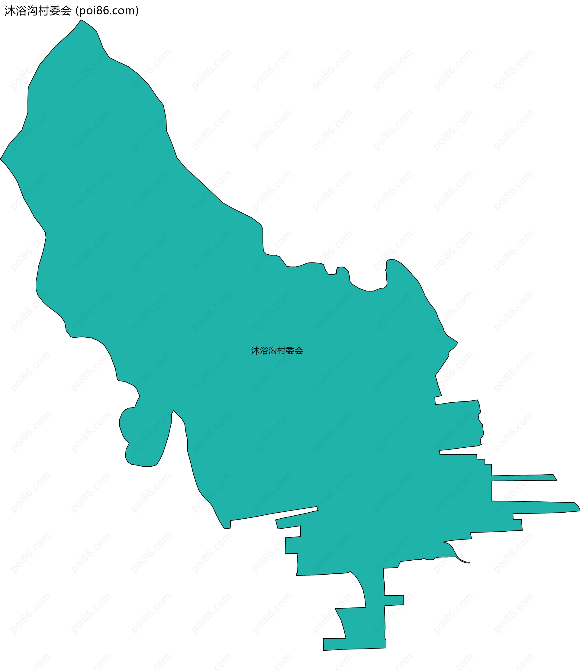 沐浴沟村委会边界地图