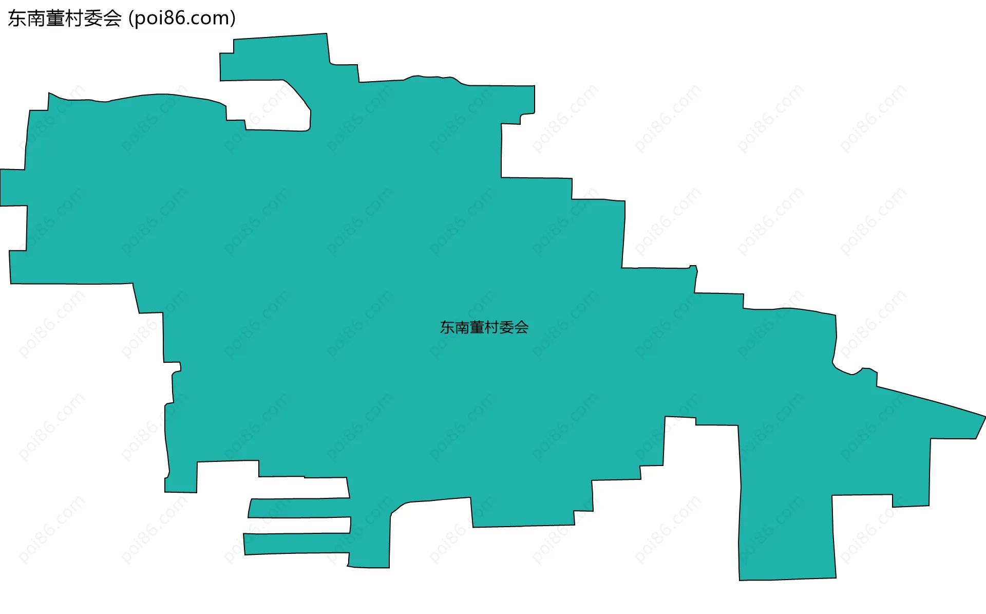 东南董村委会边界地图