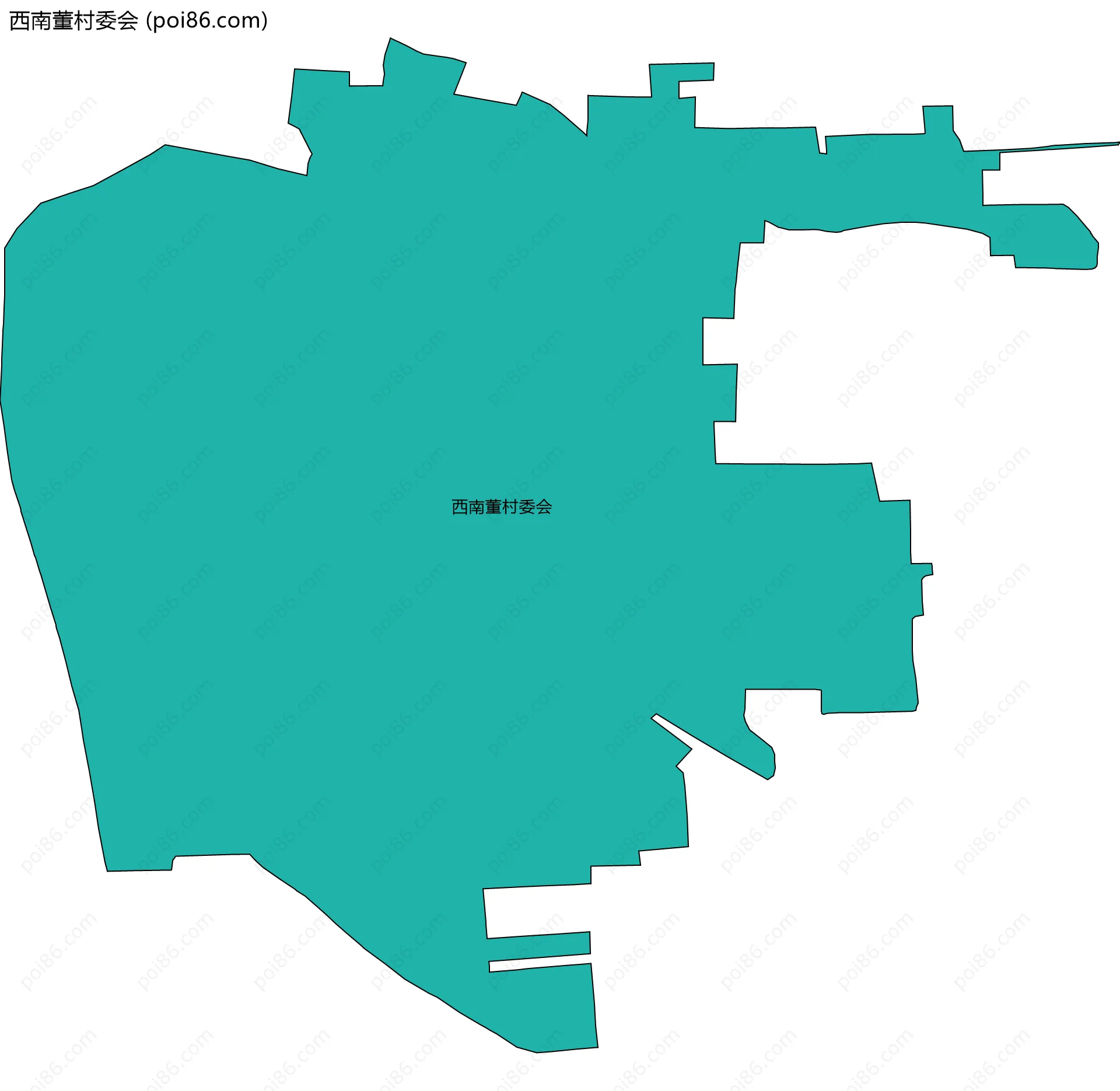 西南董村委会边界地图
