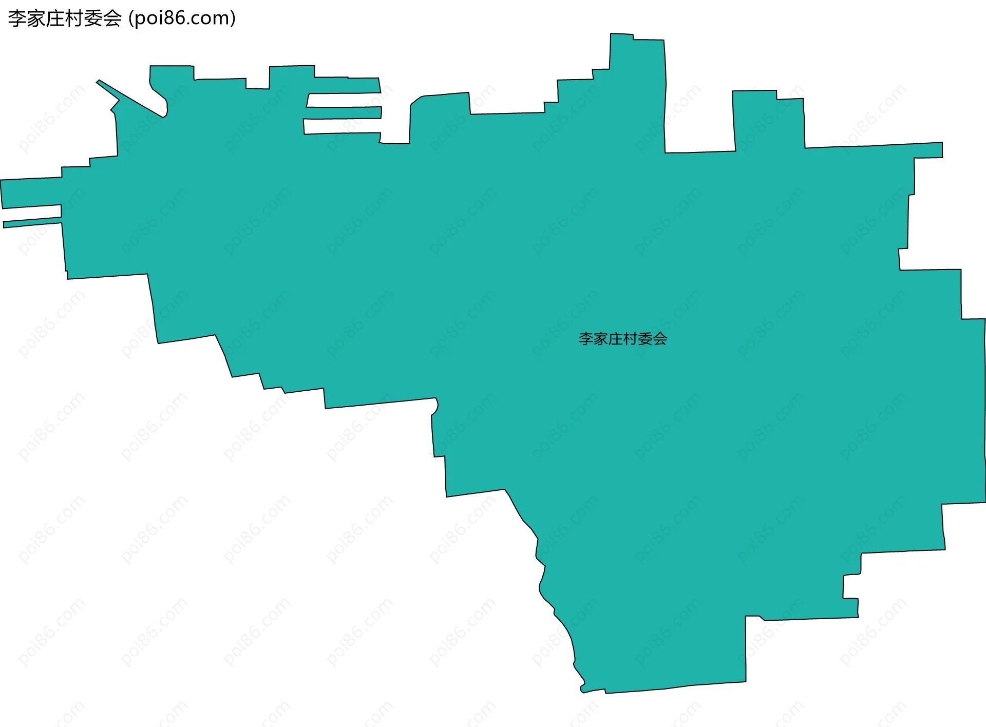 李家庄村委会边界地图