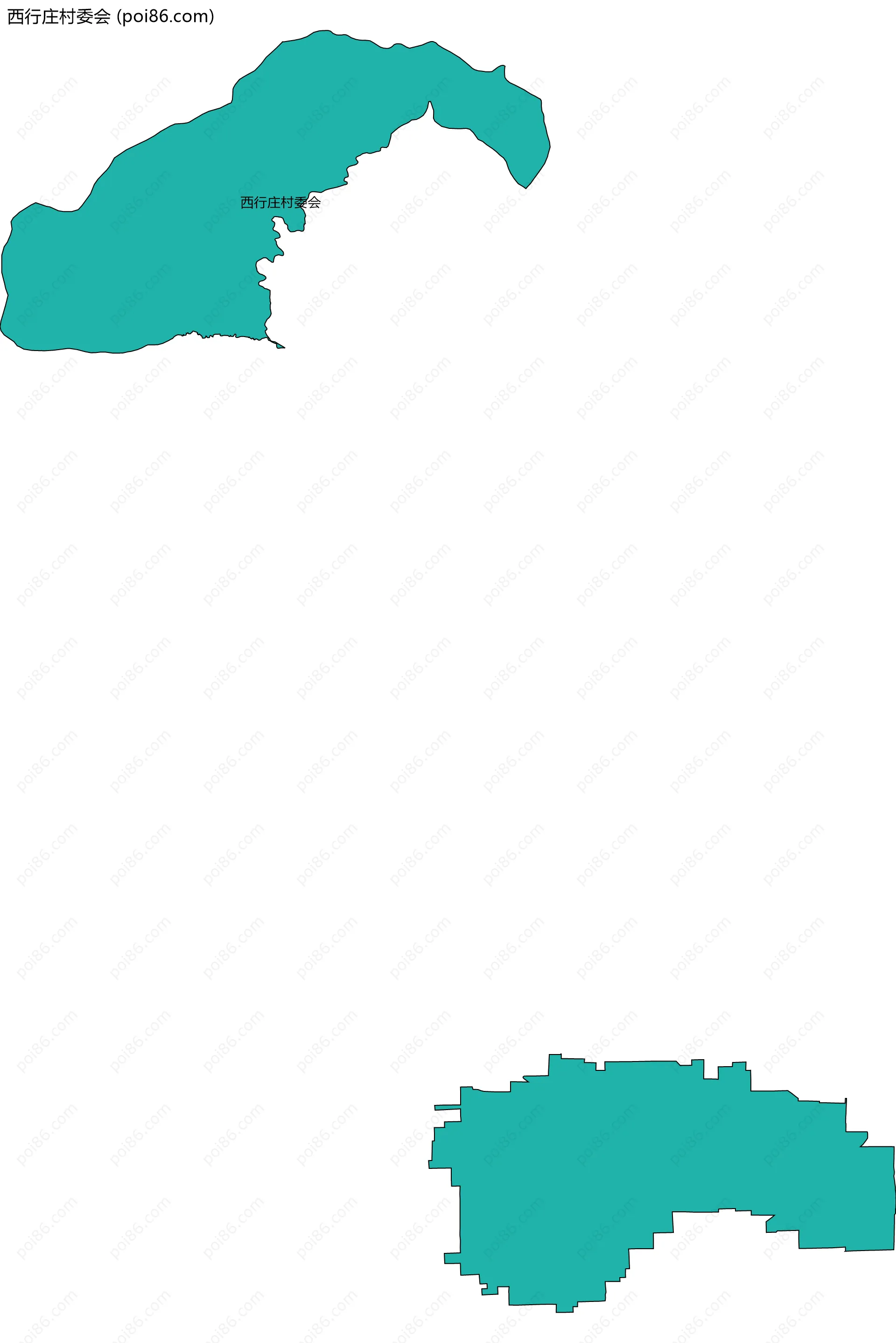 西行庄村委会边界地图