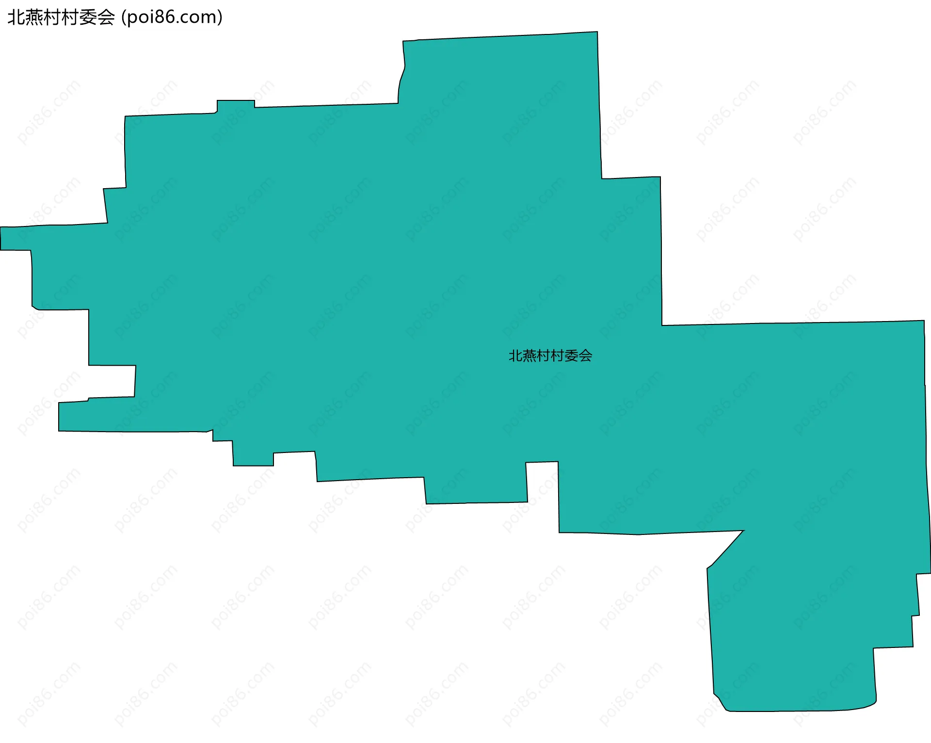 北燕村村委会边界地图