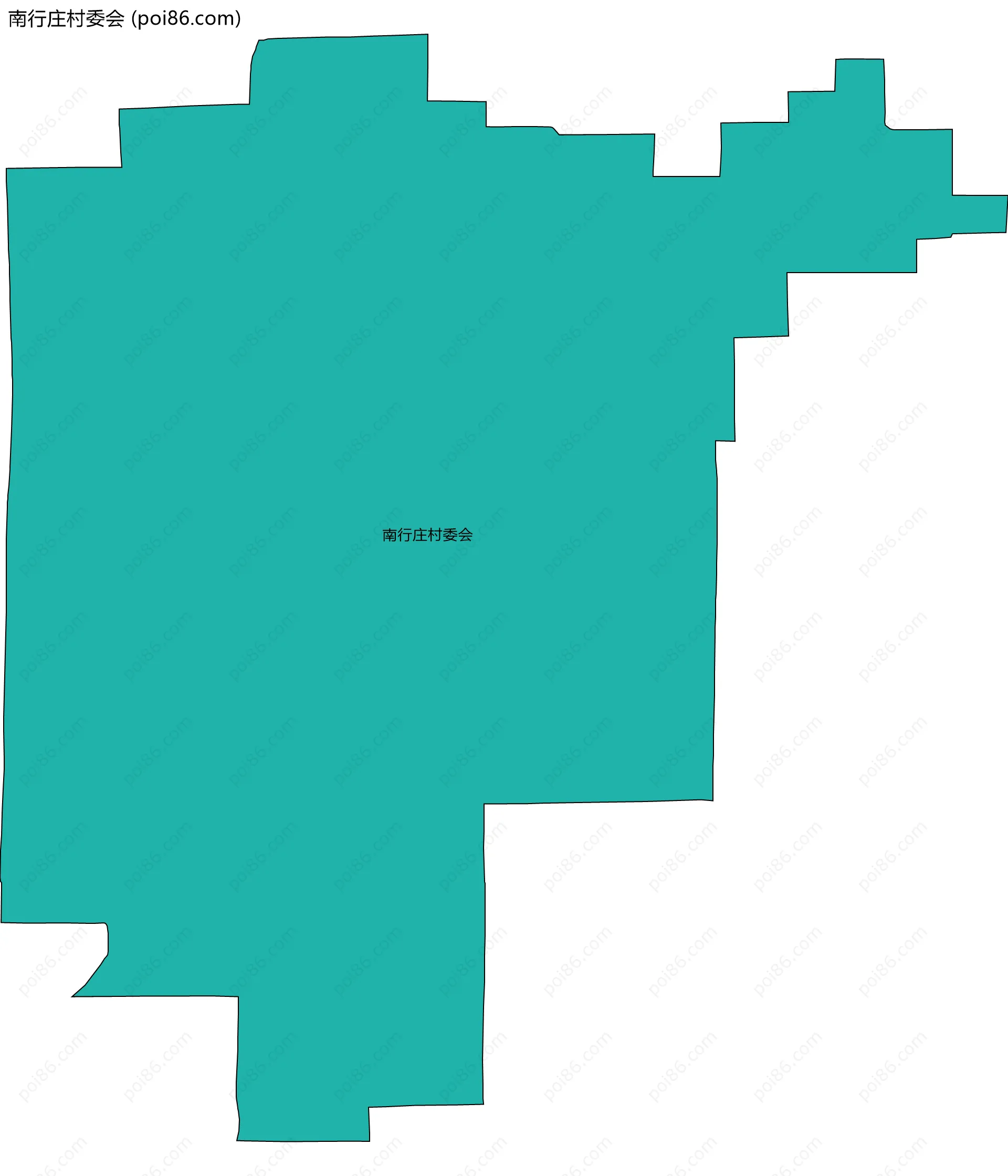 南行庄村委会边界地图