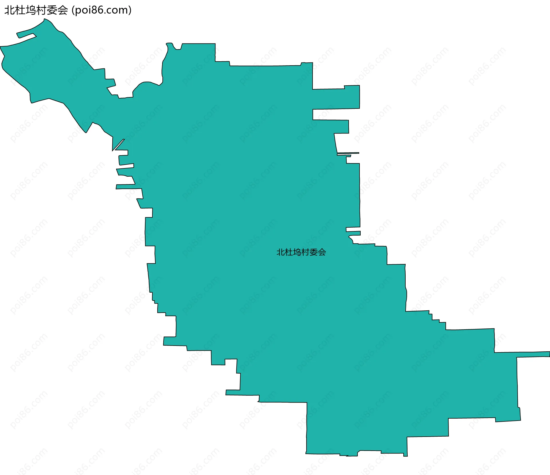 北杜坞村委会边界地图
