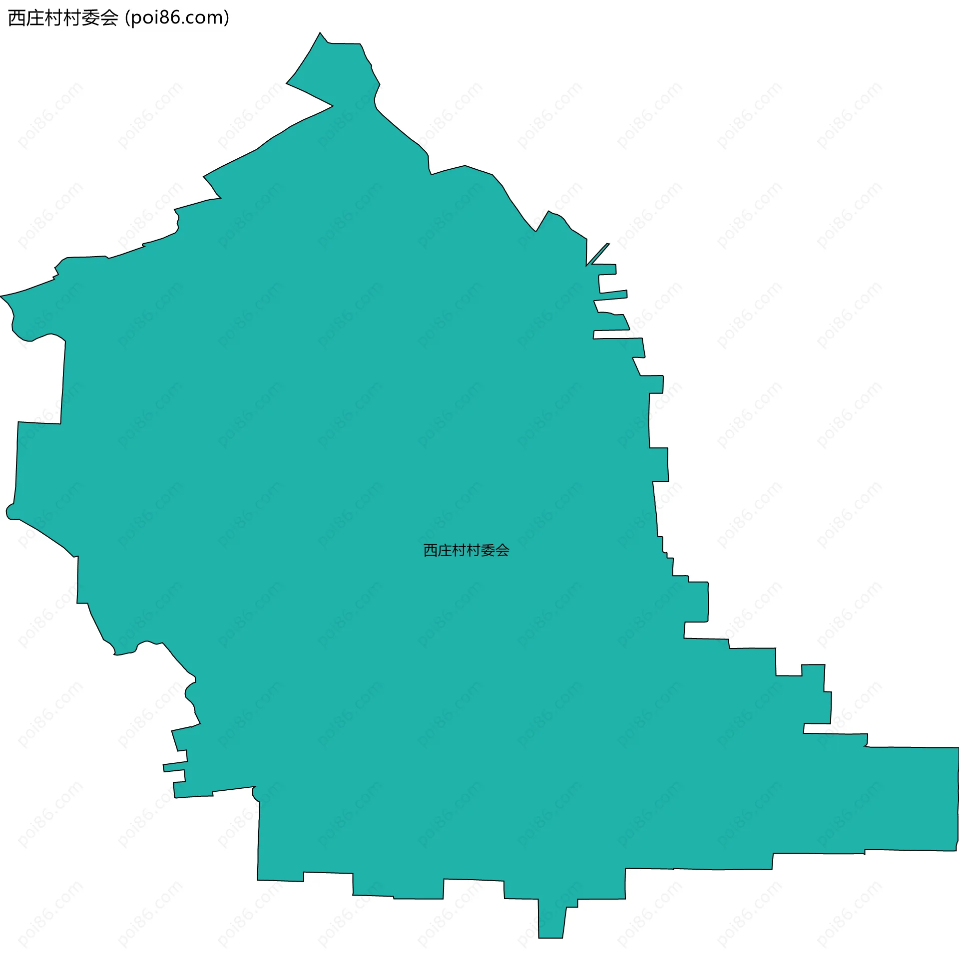 西庄村村委会边界地图