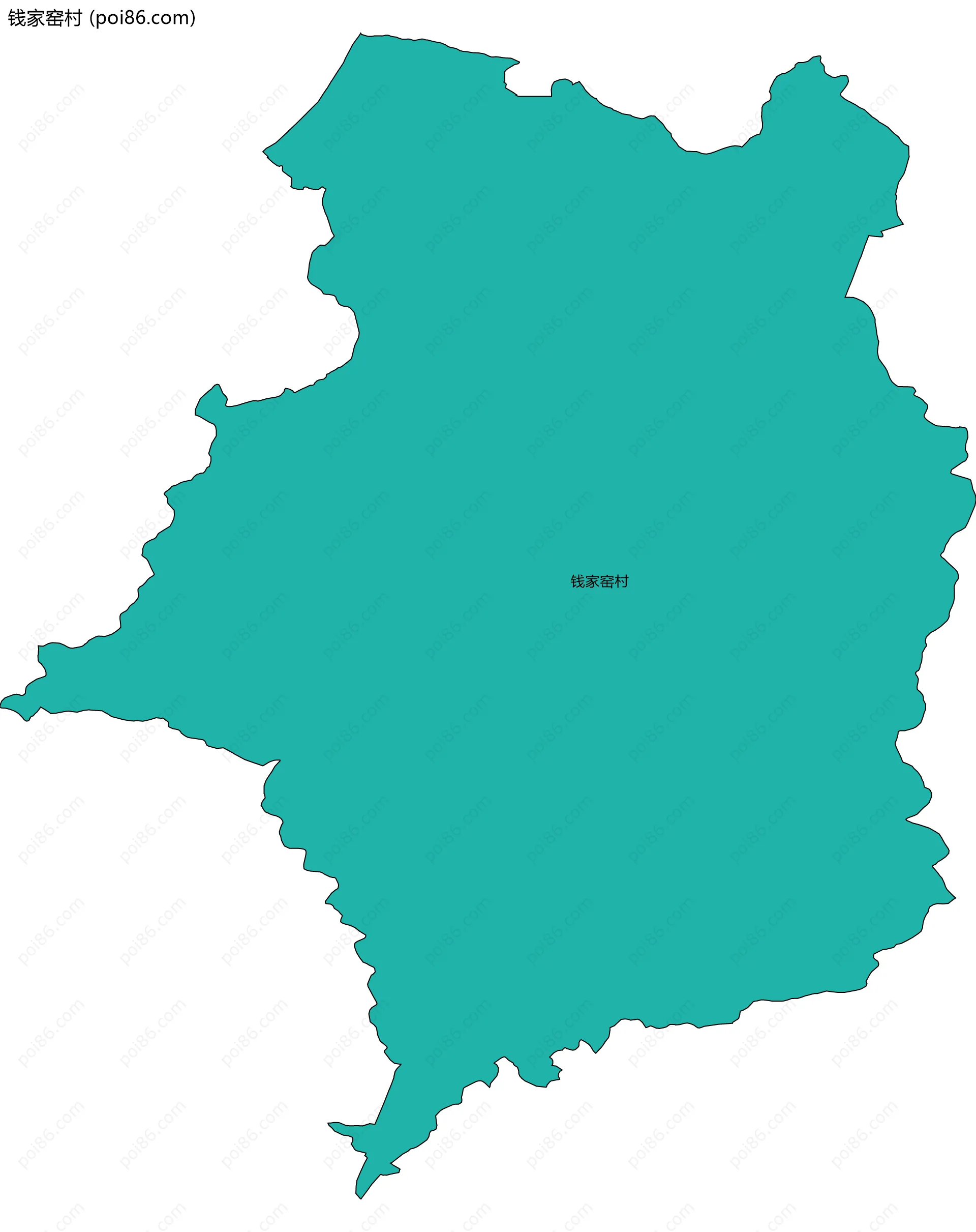 钱家窑村边界地图