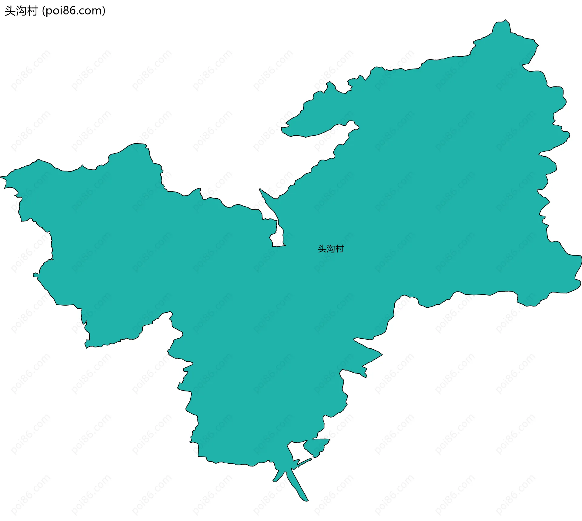 头沟村边界地图